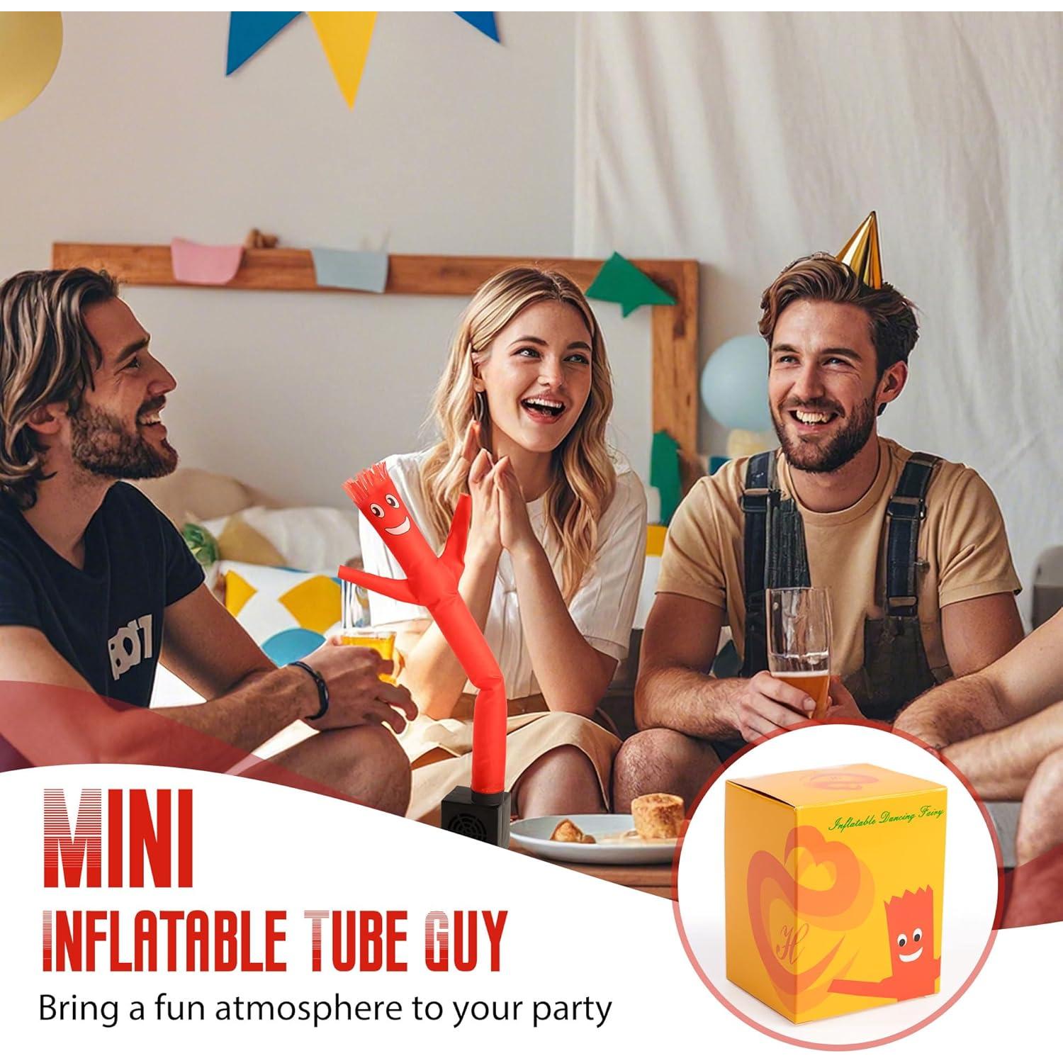 Mini Hombre Inflable Rojo con Ventilador - Decoración de Fiesta