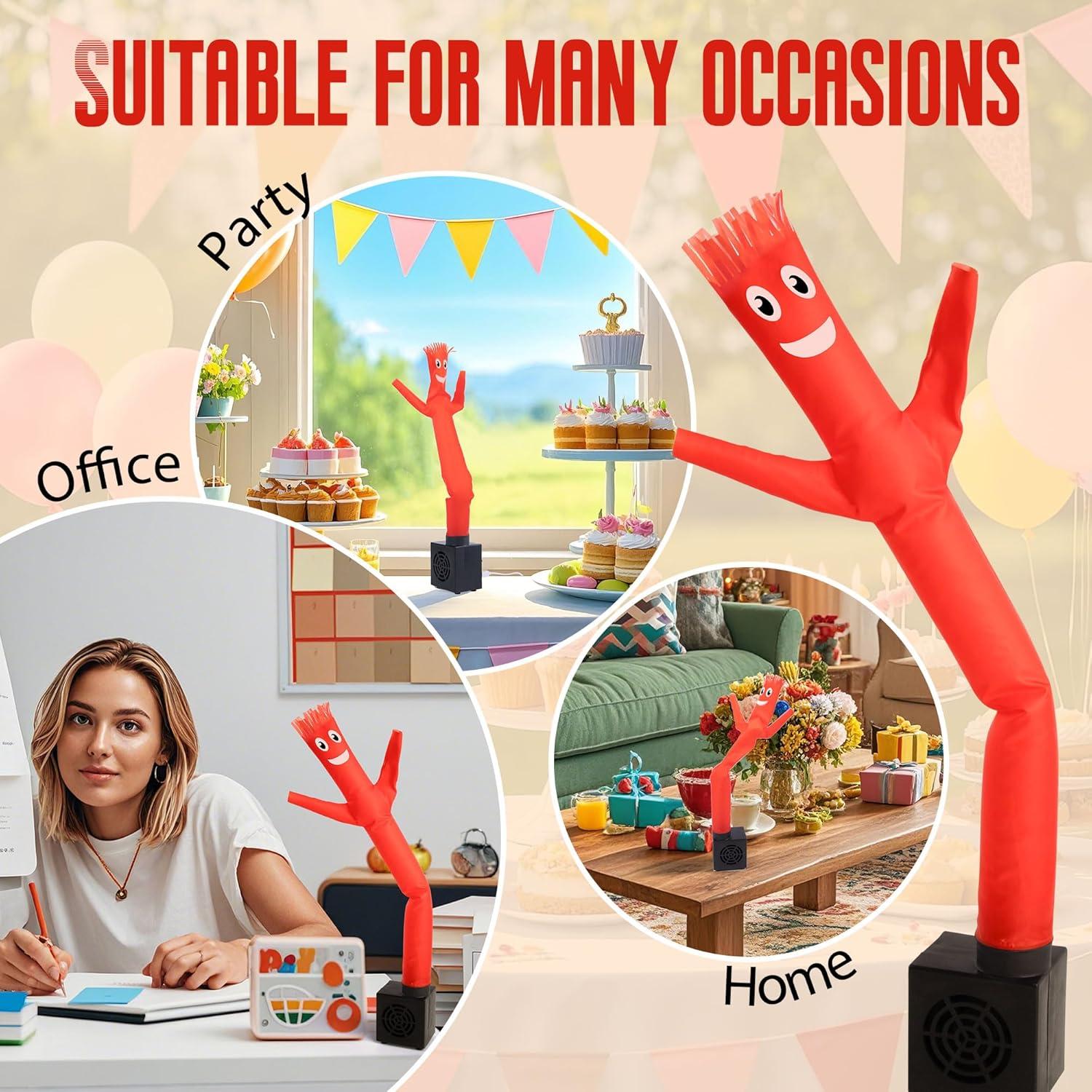 Mini Hombre Inflable Rojo con Ventilador - Decoración de Fiesta