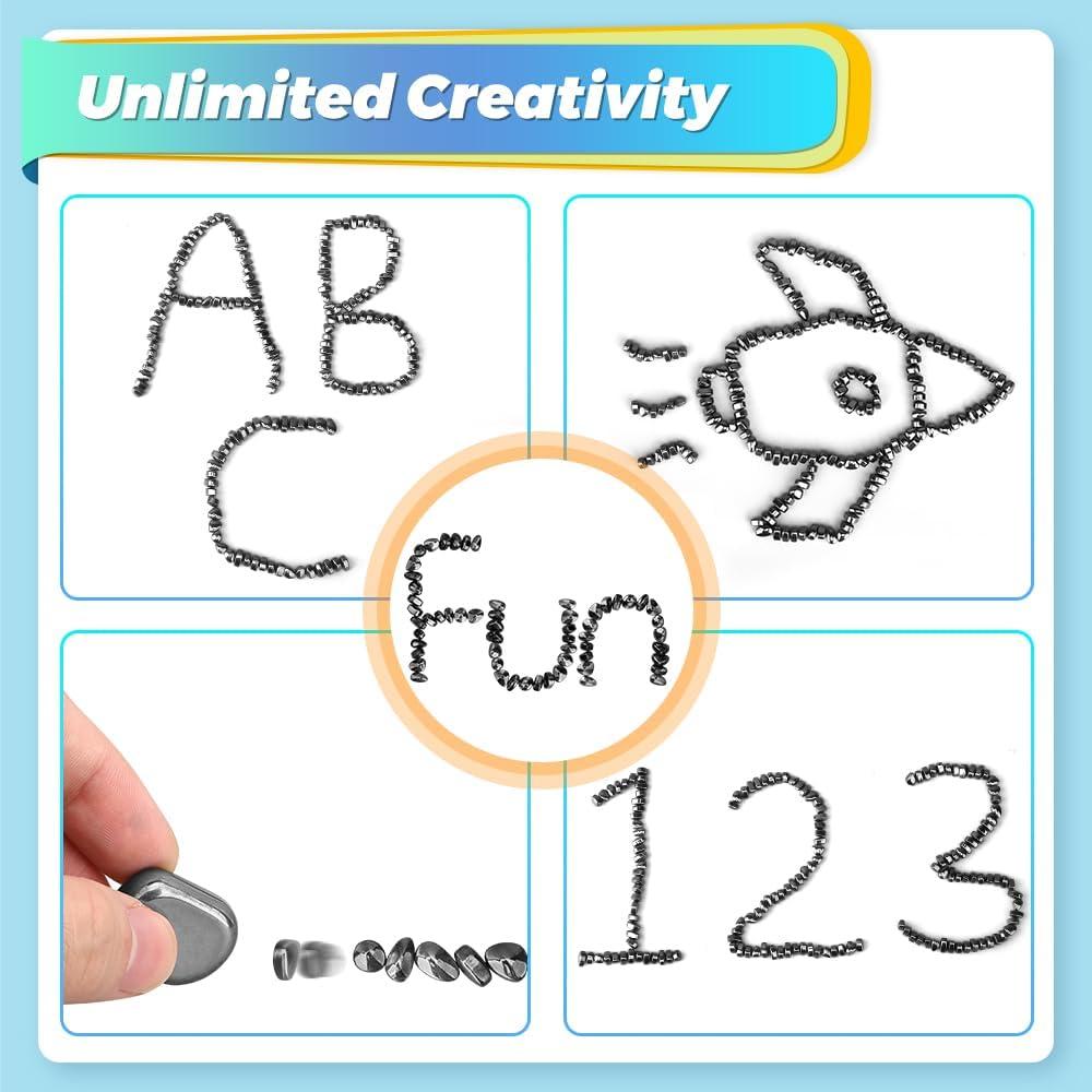 Juguetes Antiestrés Dilabnba 550PCS Putty Magnético Negro