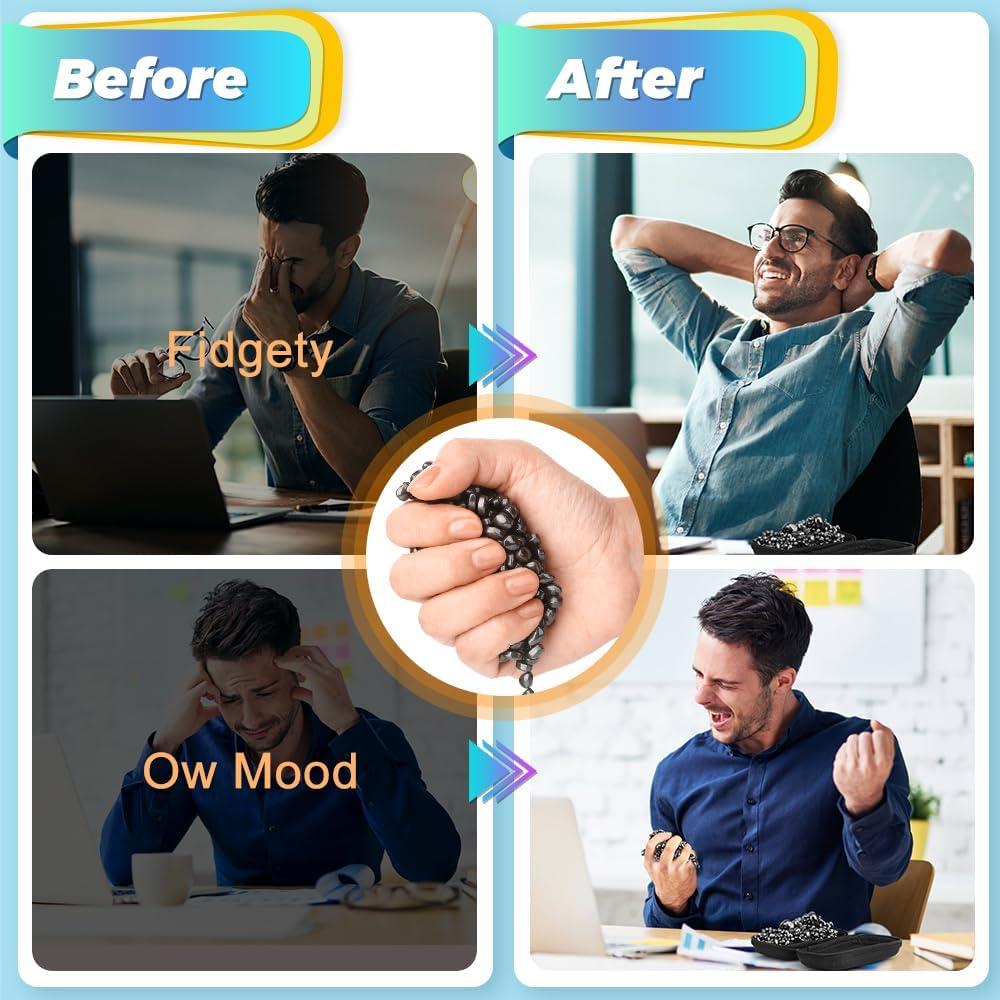 Juguetes Antiestrés Dilabnba 550PCS Putty Magnético Negro