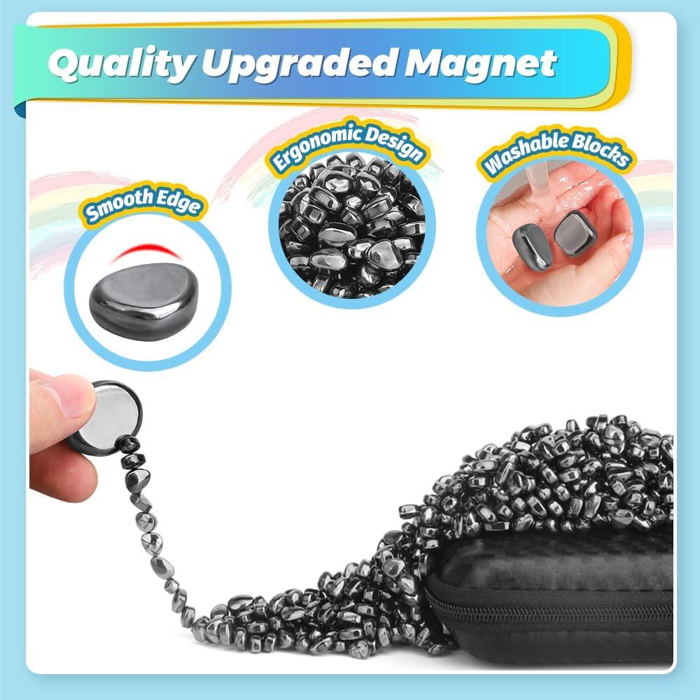 Juguetes Antiestrés Dilabnba 550PCS Putty Magnético Negro