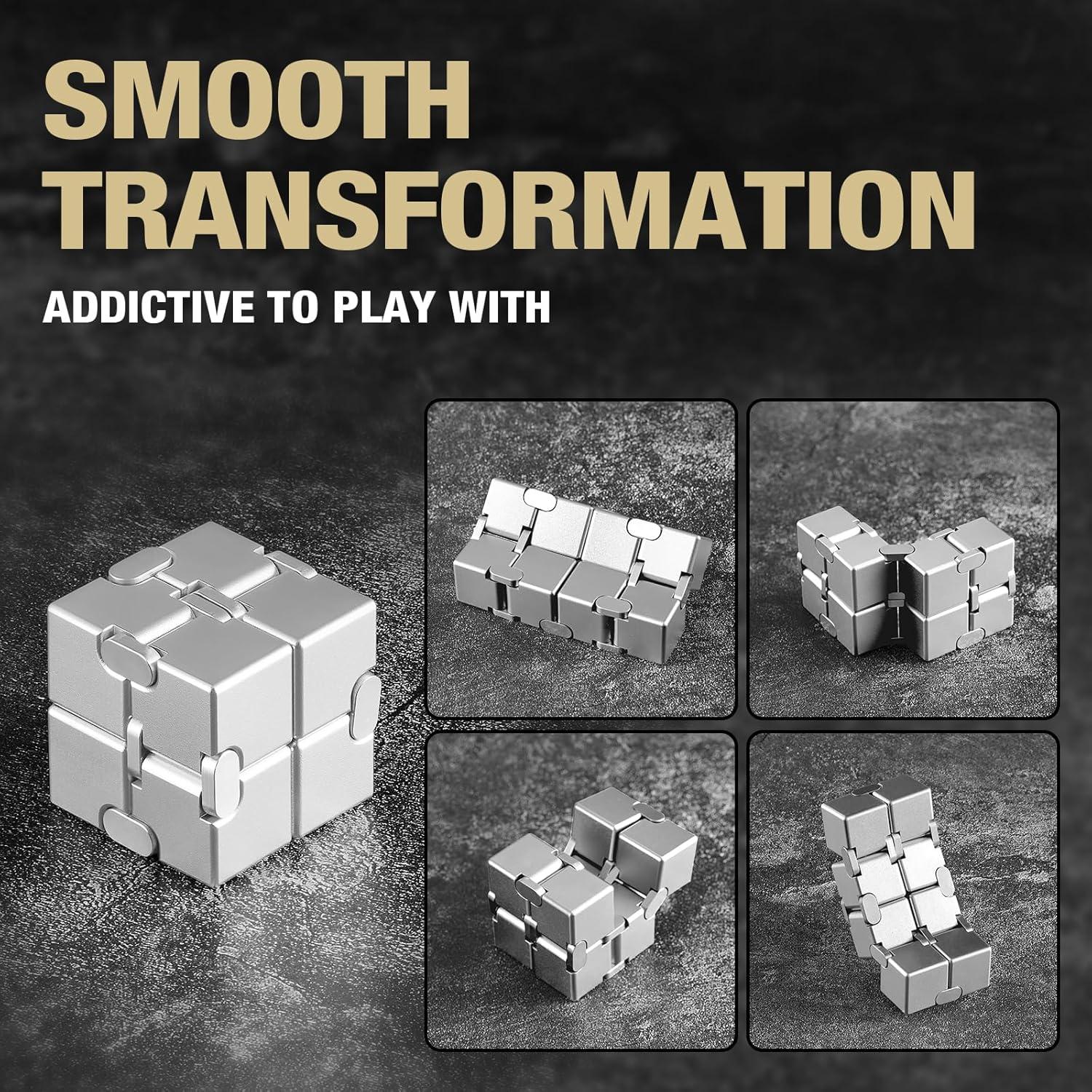 Cubo Fidget de Metal Yagnie para Alivio de Estrés y Ansiedad
