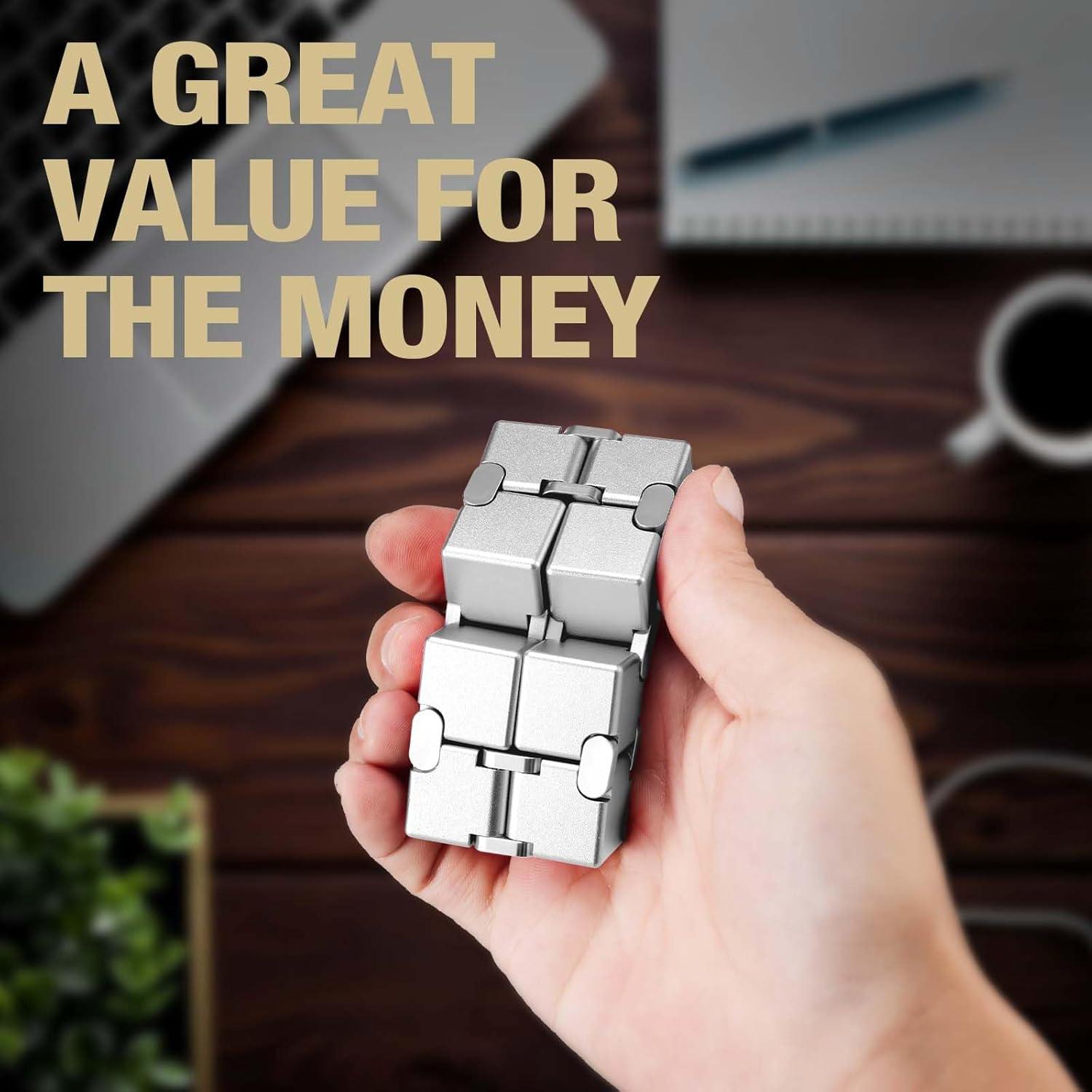 Cubo Fidget de Metal Yagnie para Alivio de Estrés y Ansiedad