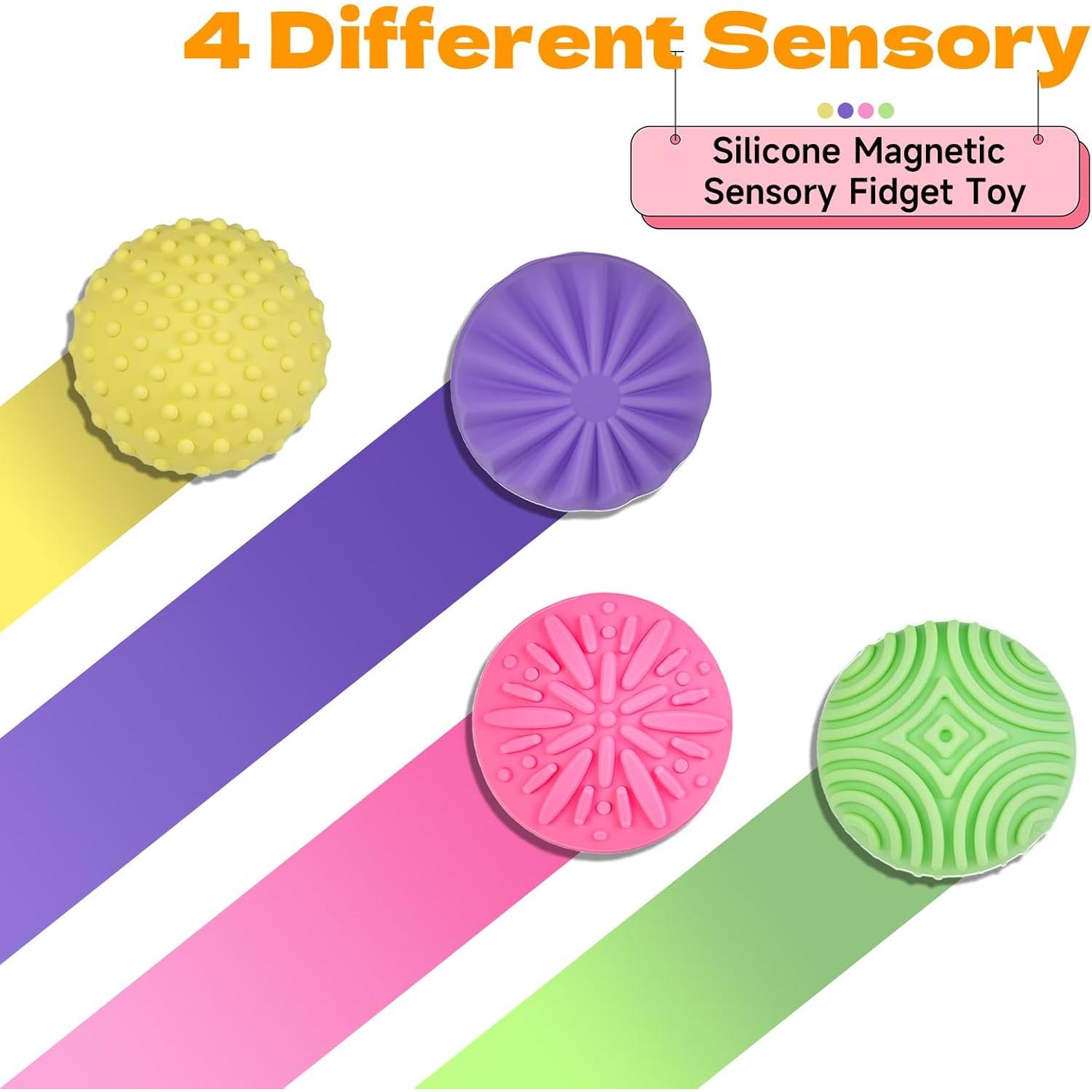 Bolas Magnéticas Antiestrés de Silicona - 4 Pcs - Longcheng