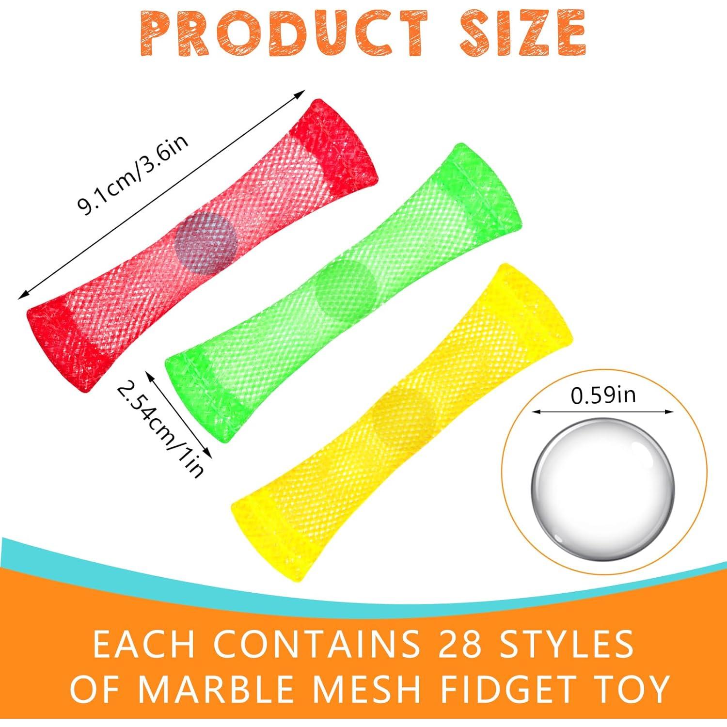 Macarrie 100 Juguetes Antiestrés de Canica de Malla para TDAH