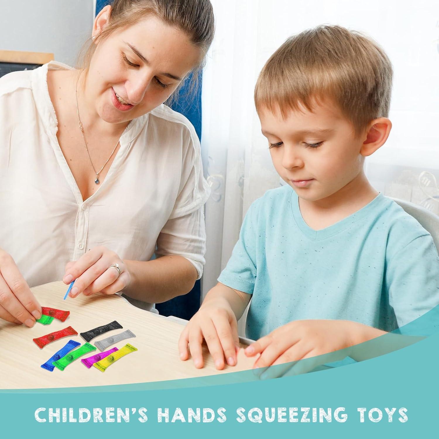 Macarrie 100 Juguetes Antiestrés de Canica de Malla para TDAH