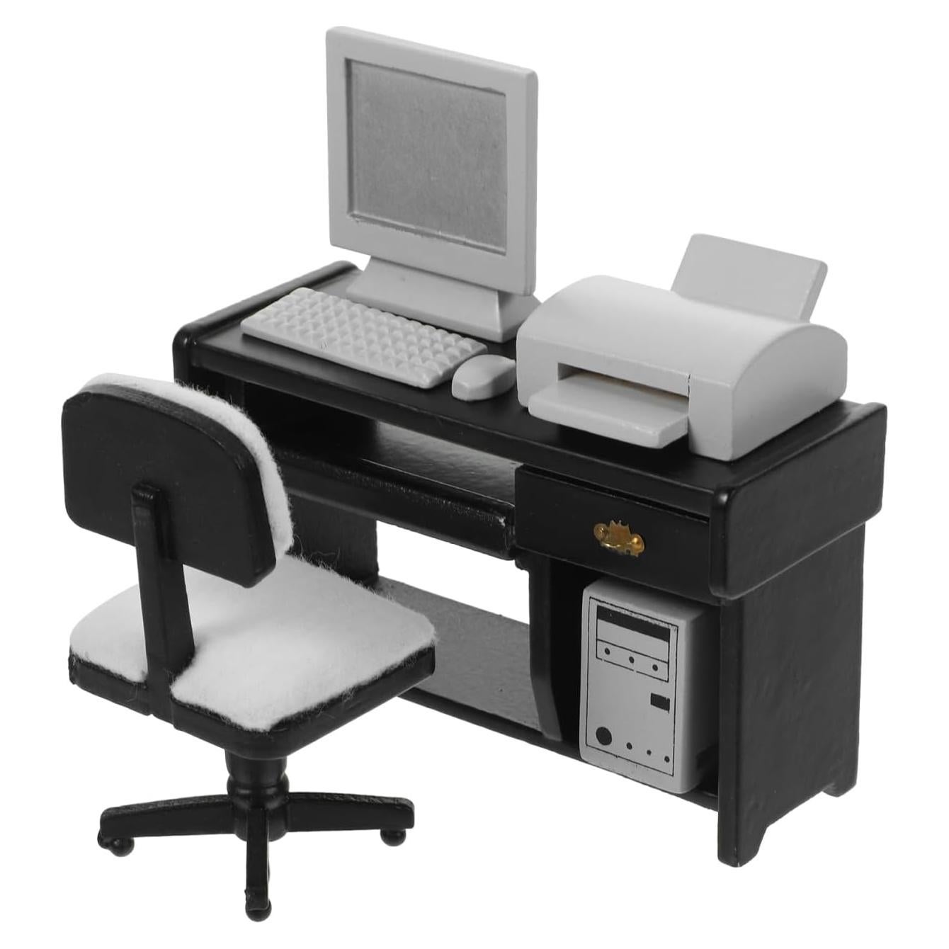 Conjunto de Muebles de Oficina Miniatura NUOBESTY 1:12