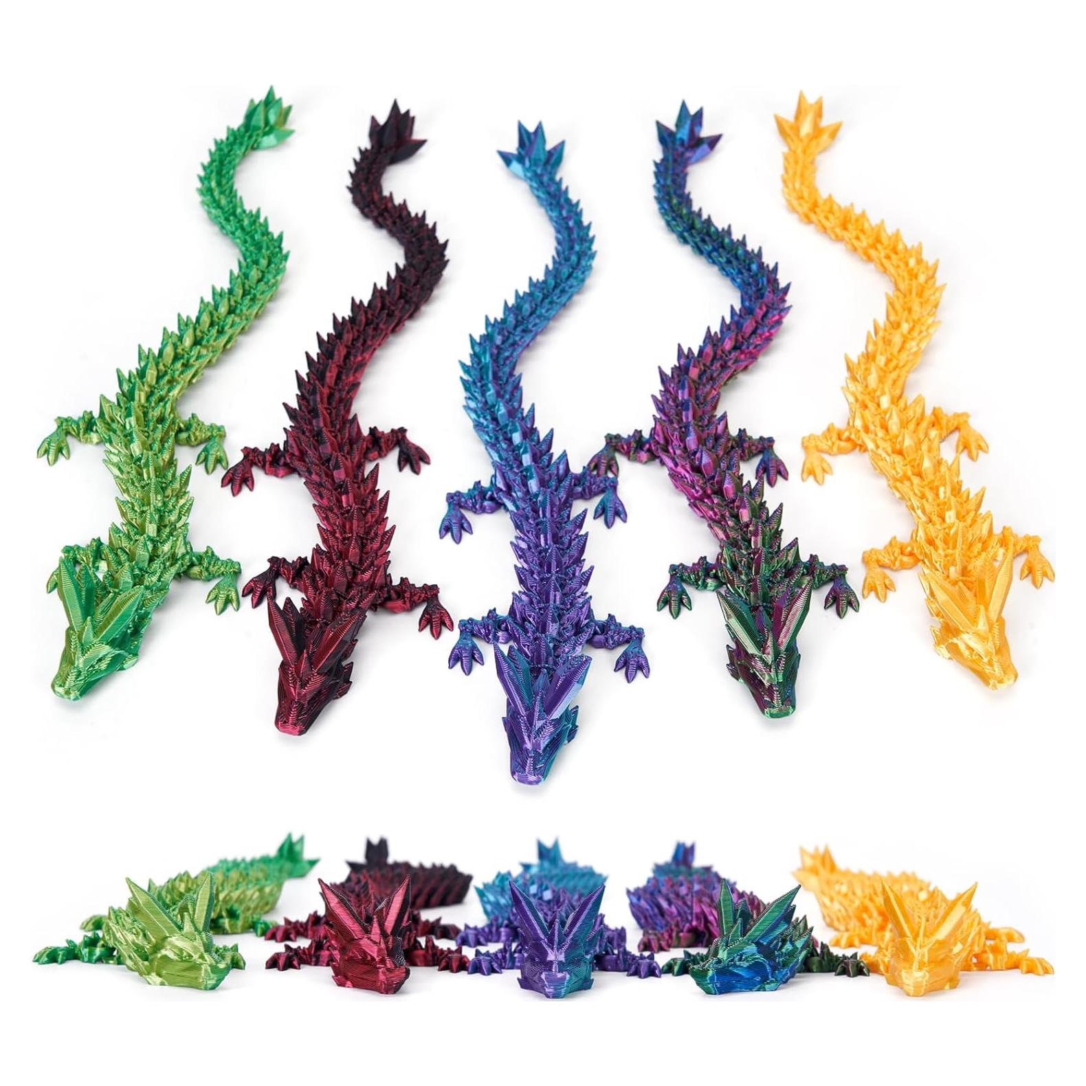 Juguete Antiestrés Dragón Articulado SHUWND 5 Piezas