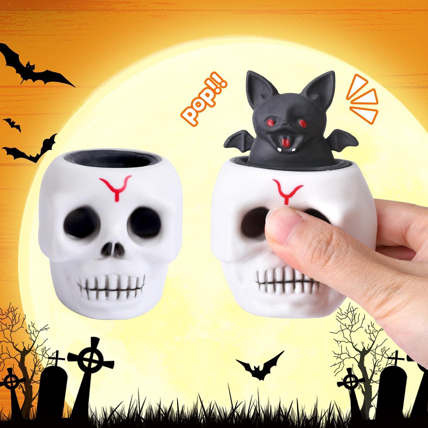 12 Juguetes Antiestrés Calavera Squishy Tlswshsy 5.6 cm