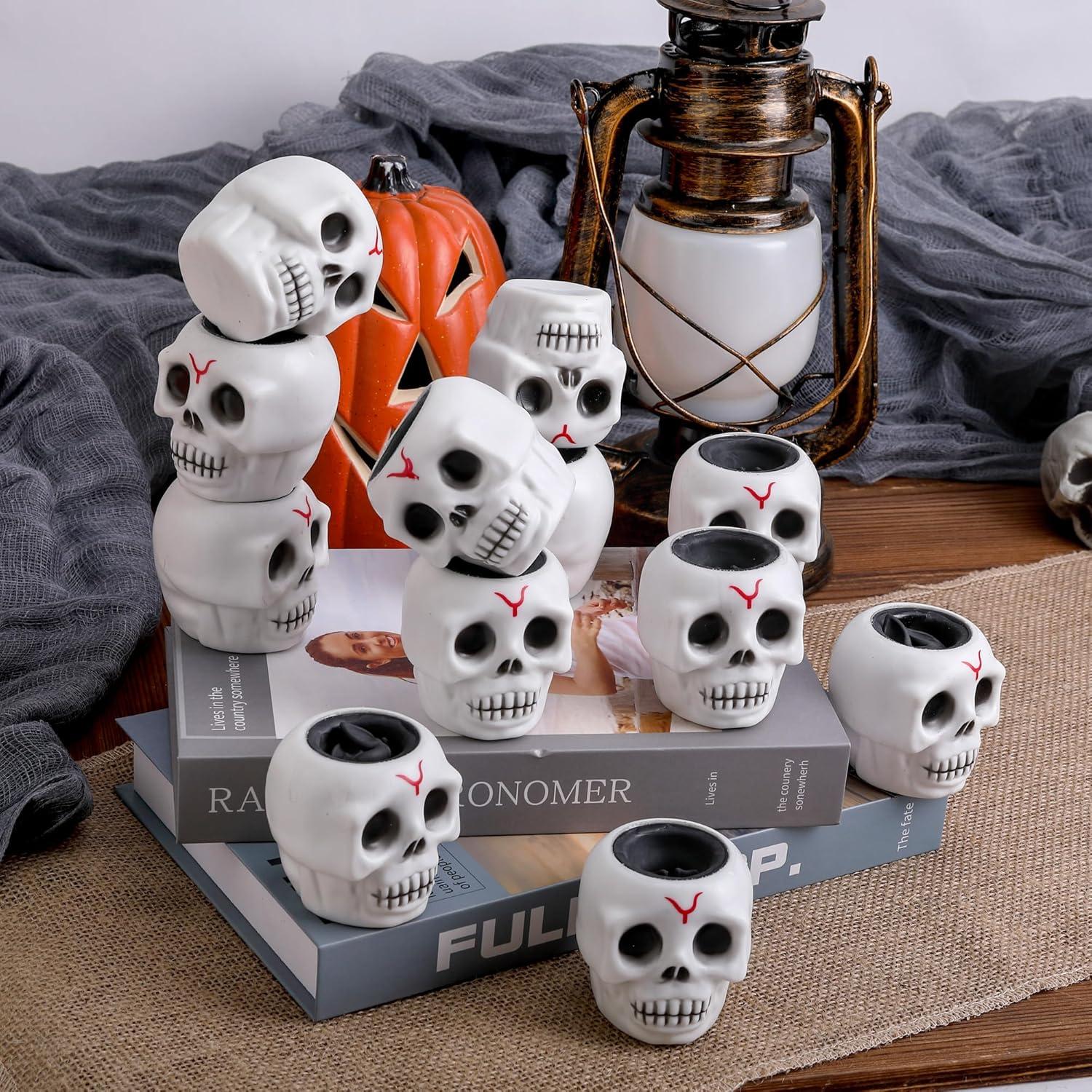 12 Juguetes Antiestrés Calavera Squishy Tlswshsy 5.6 cm