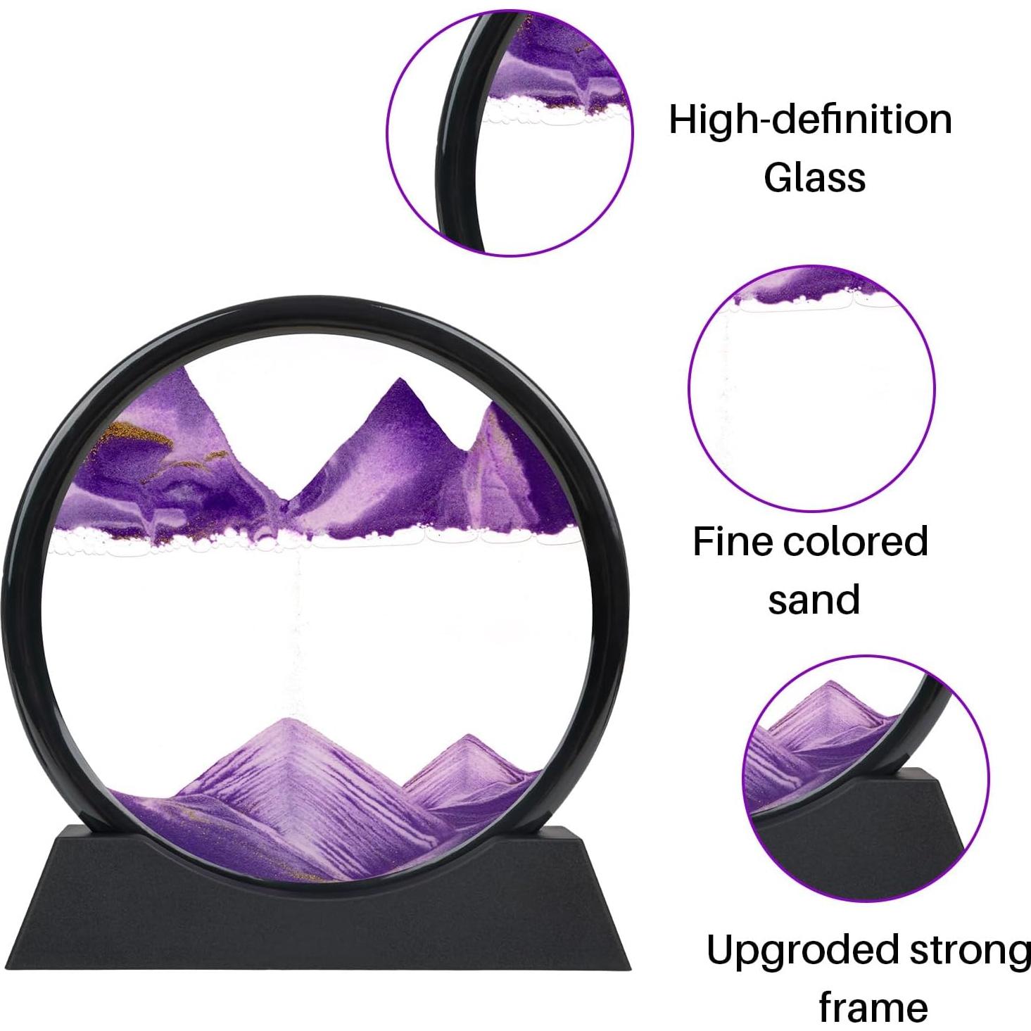 Arte de Arena Móvil Morado Mvxctfi 3D 17.78 cm Decoración