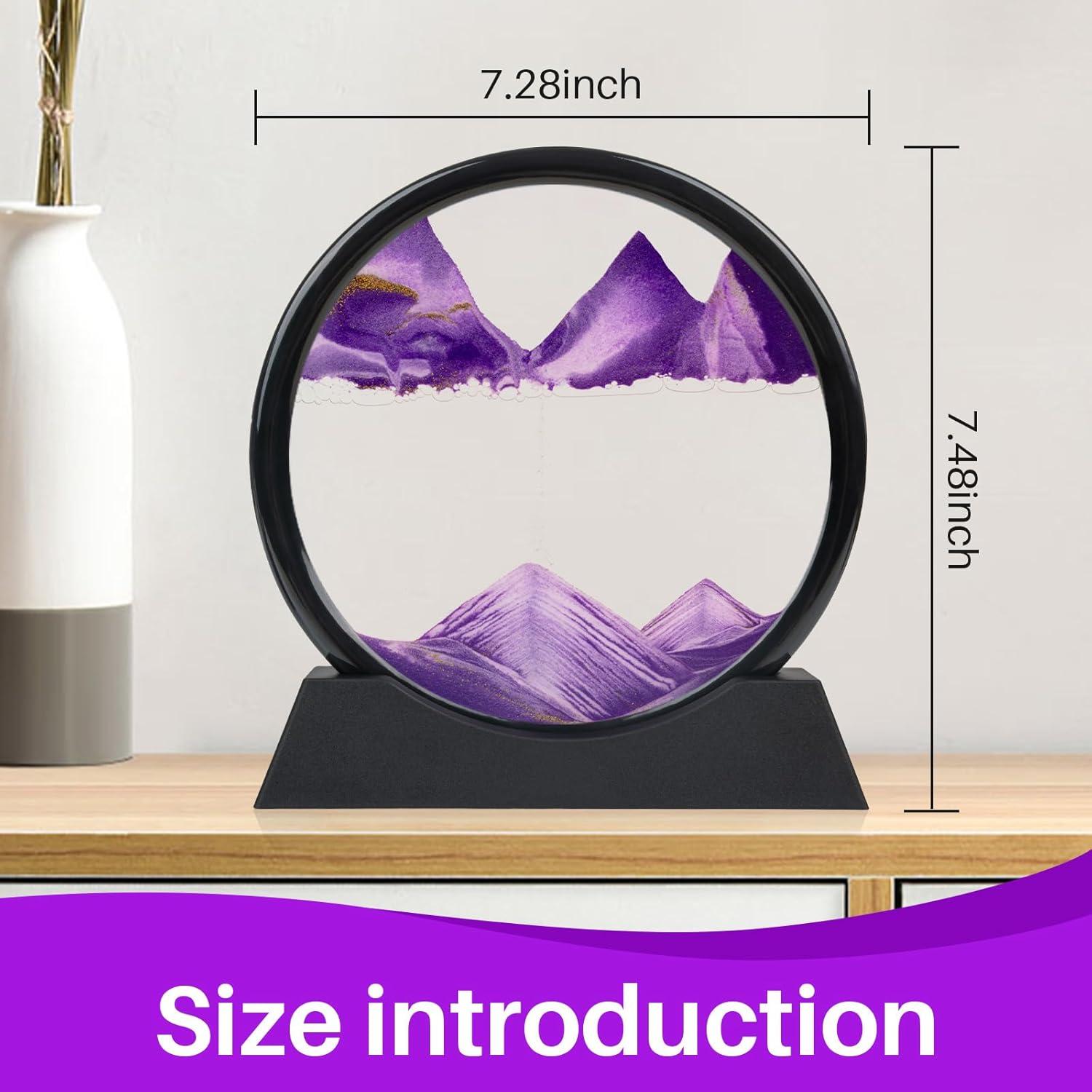 Arte de Arena Móvil Morado Mvxctfi 3D 17.78 cm Decoración
