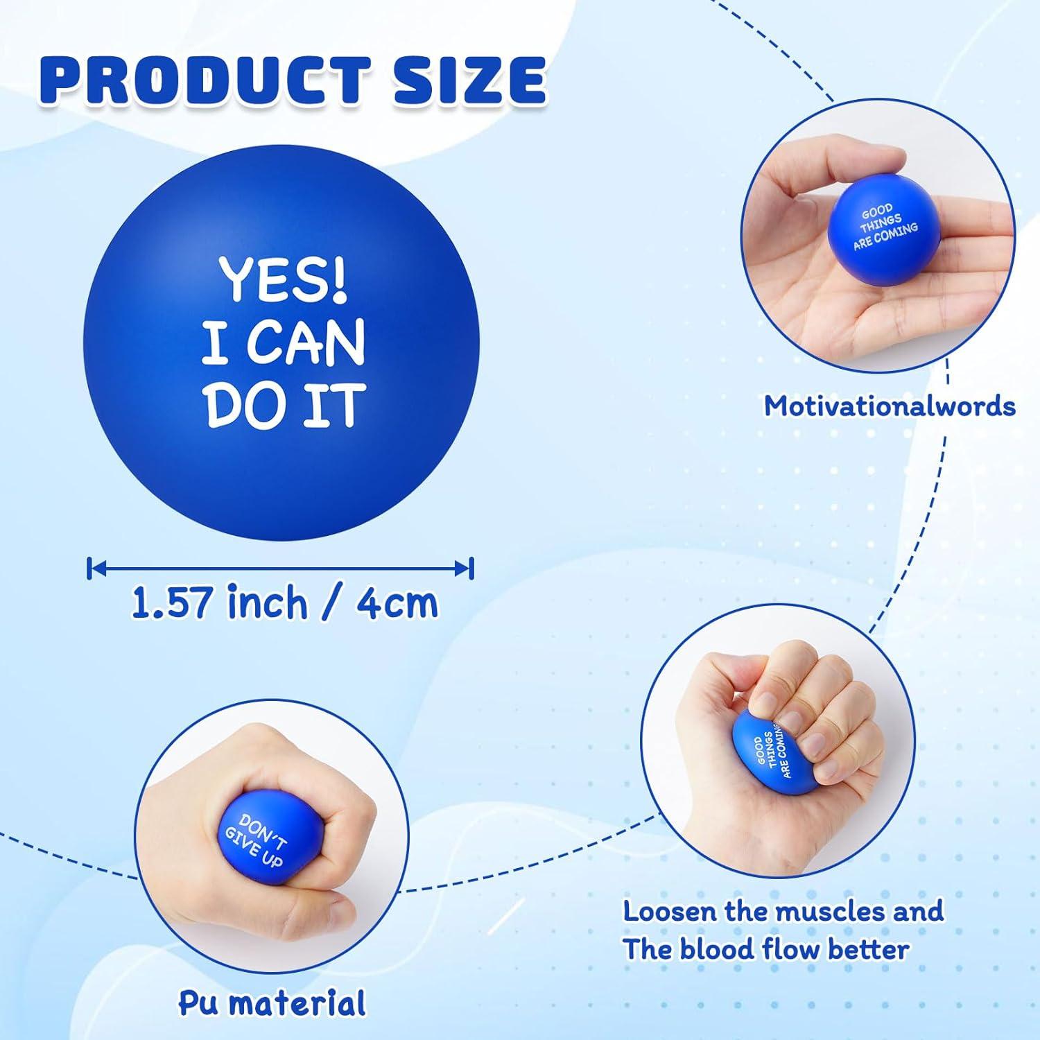 100 Pelotas Antiestrés Motivacionales SHQDD - Alivio para Adultos y Niños