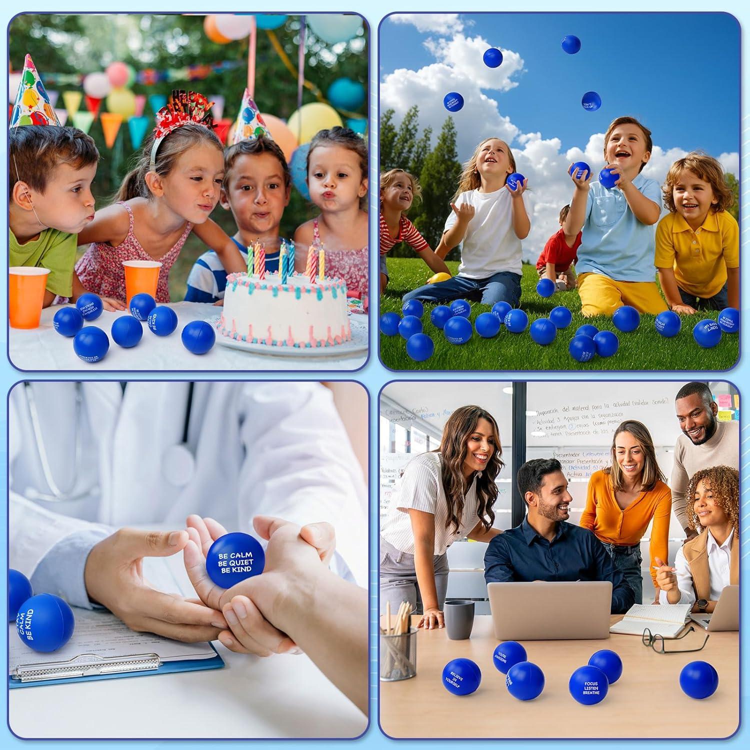 100 Pelotas Antiestrés Motivacionales SHQDD - Alivio para Adultos y Niños