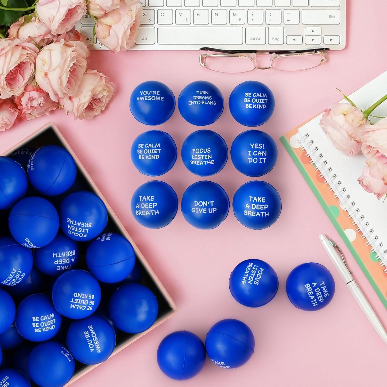 100 Pelotas Antiestrés Motivacionales SHQDD - Alivio para Adultos y Niños