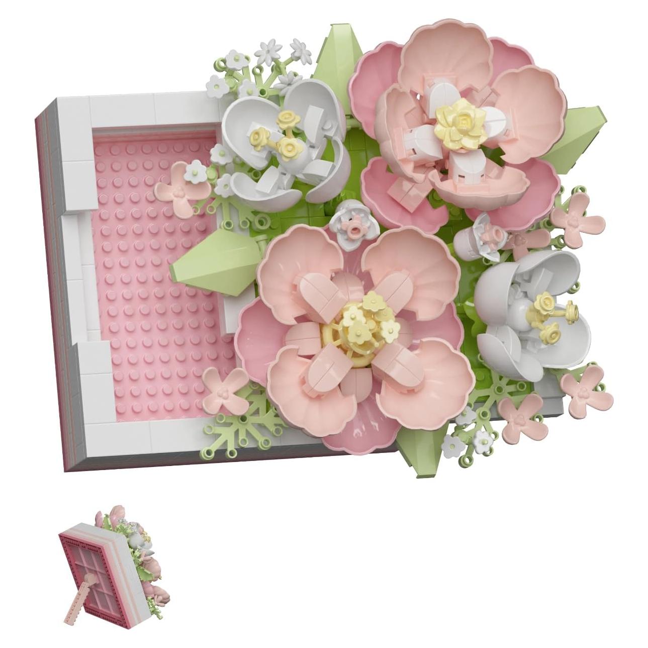 Kit de Construcción de Flores Miniatura ZvveIIa Hibisco - DIY Decoración Elegante para Adultos