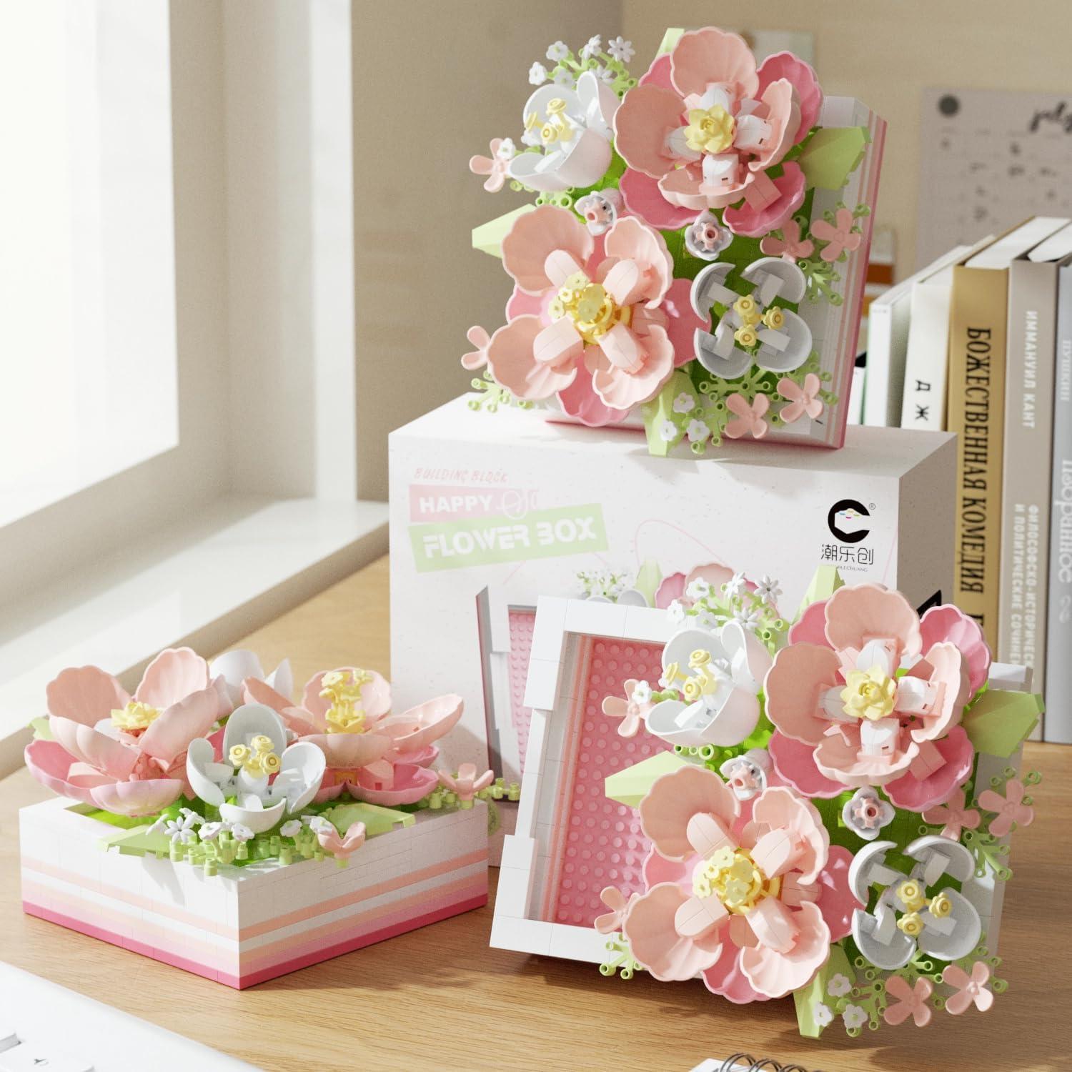 Kit de Construcción de Flores Miniatura ZvveIIa Hibisco - DIY Decoración Elegante para Adultos