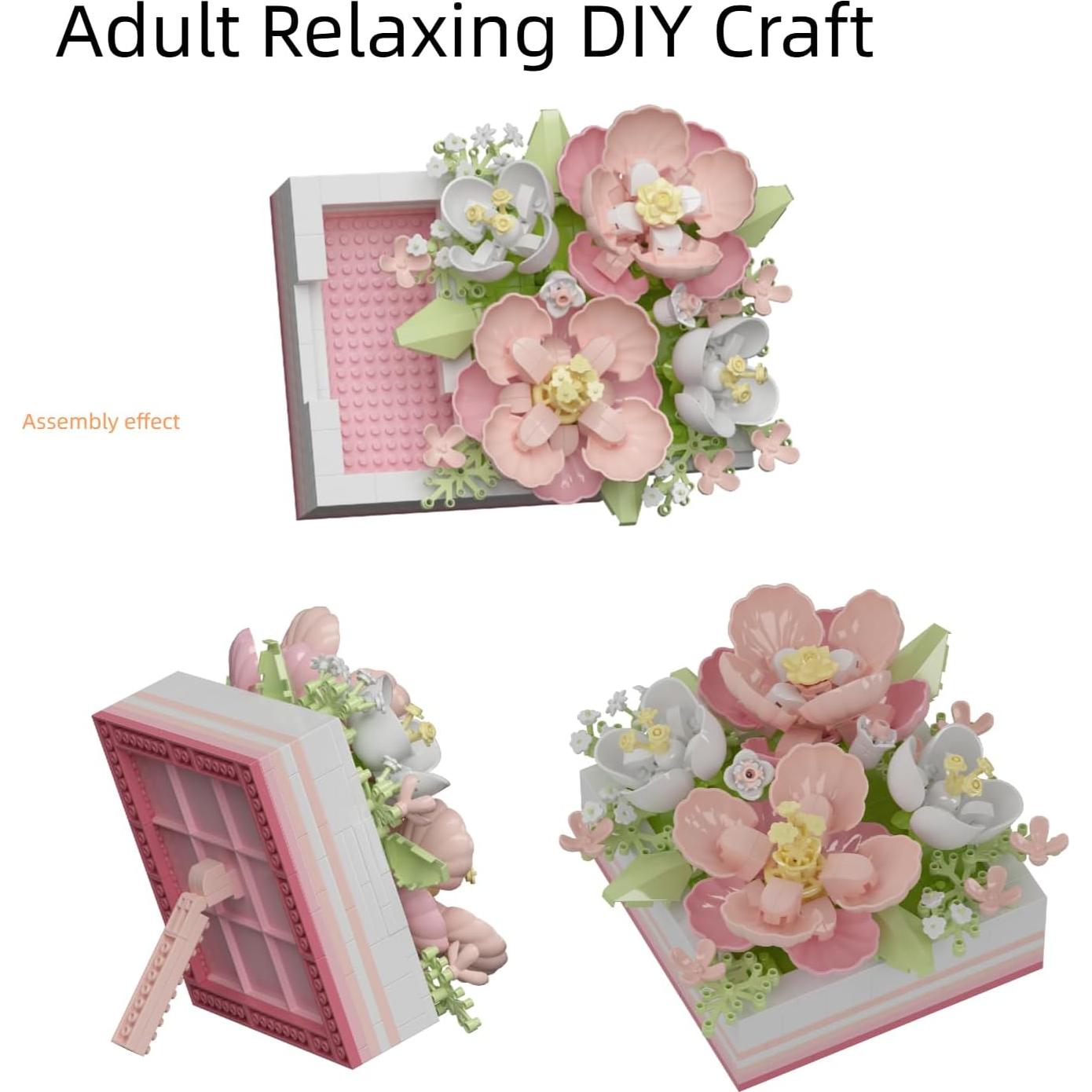 Kit de Construcción de Flores Miniatura ZvveIIa Hibisco - DIY Decoración Elegante para Adultos