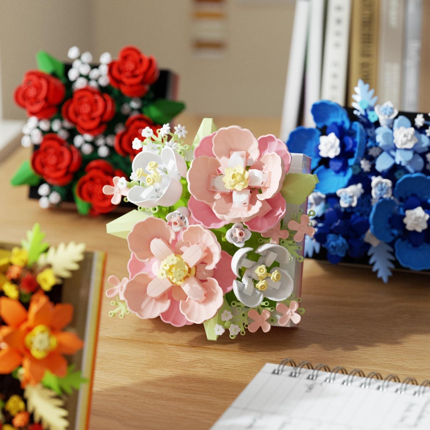 Kit de Construcción de Flores Miniatura ZvveIIa Hibisco - DIY Decoración Elegante para Adultos