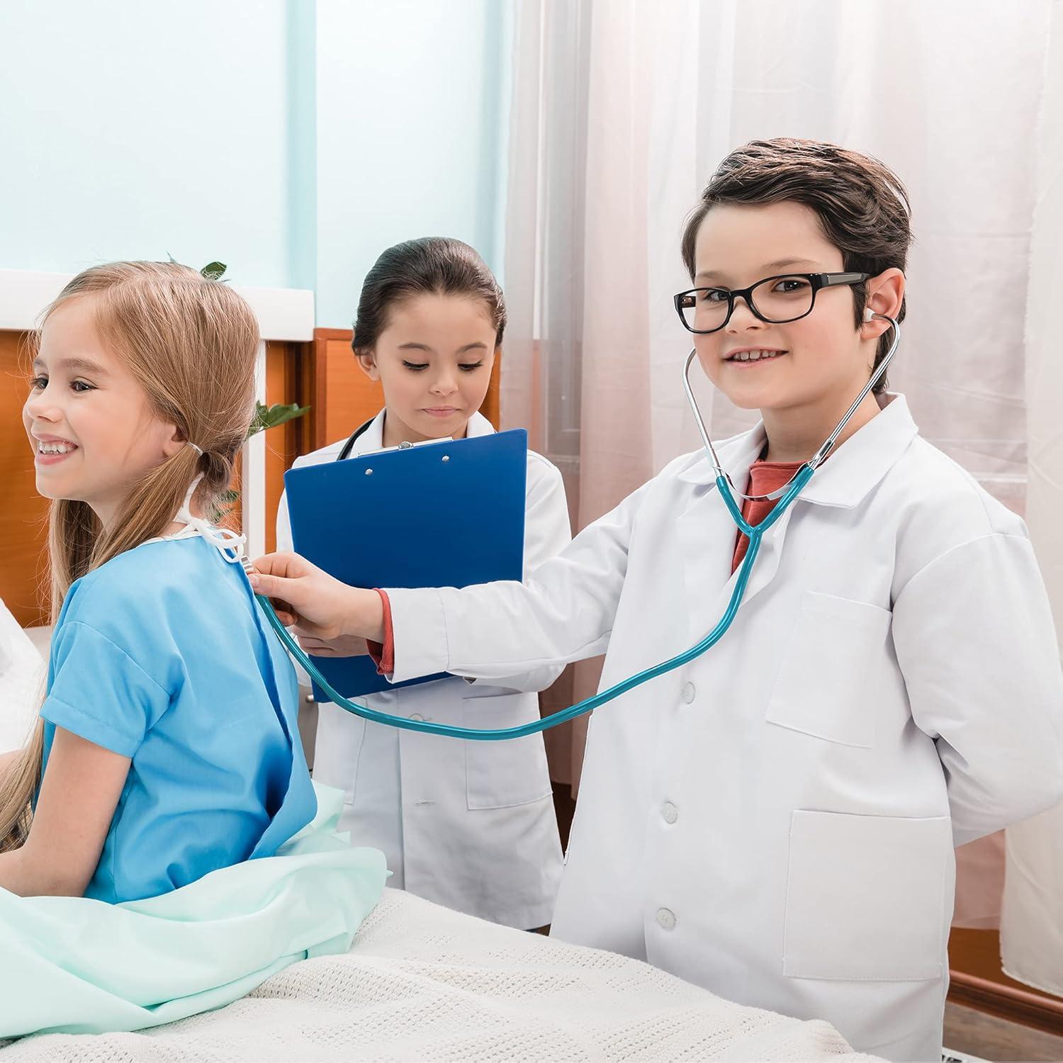 Estetoscopio de Juguete Skeleteen para Niños - 76 cm Azul