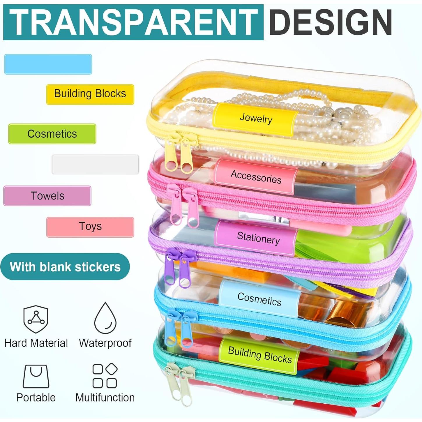 10 Fundas Duras Transparentes Sanwuta Tamaño S Color Macaron