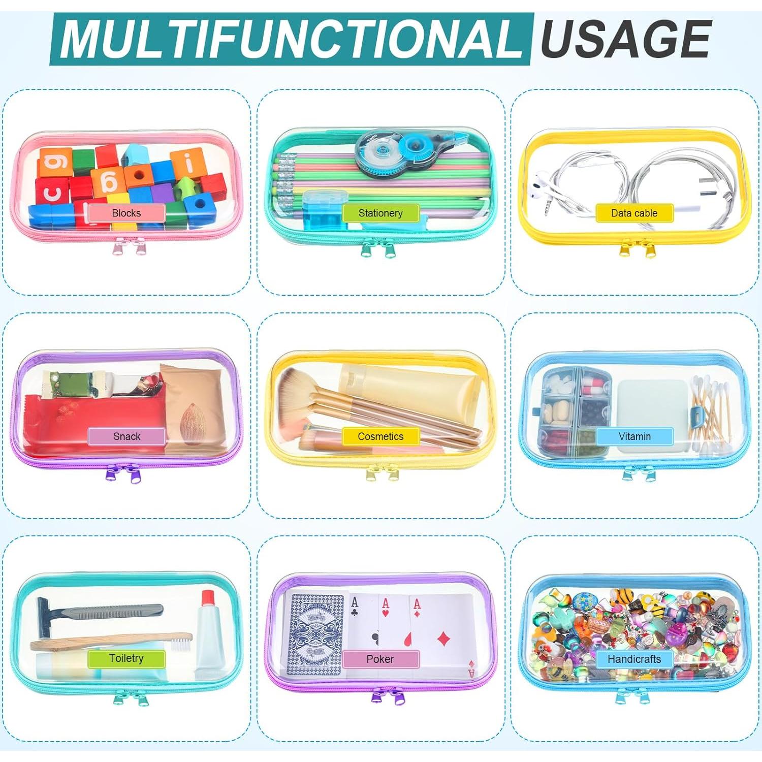 10 Fundas Duras Transparentes Sanwuta Tamaño S Color Macaron