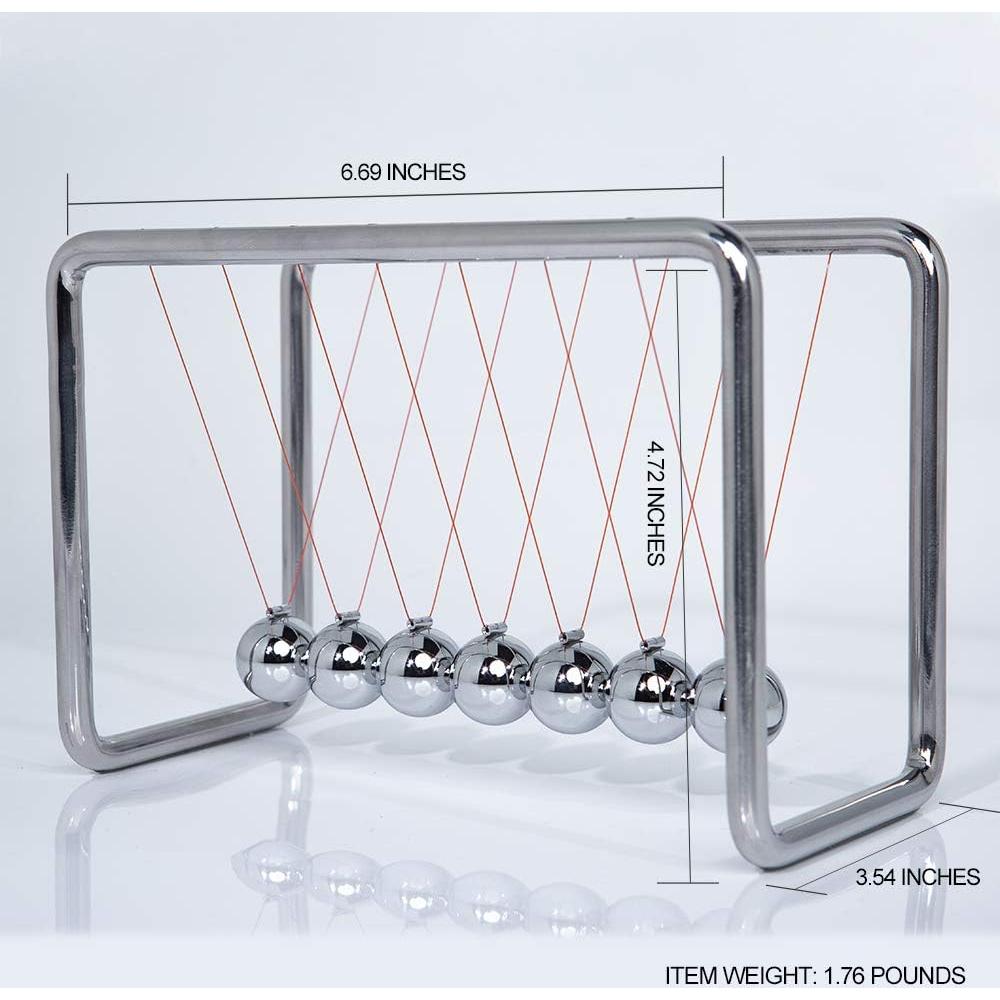 Péndulo de Newton CERROPI 7 Bolas 20mm, 30s Oscilación