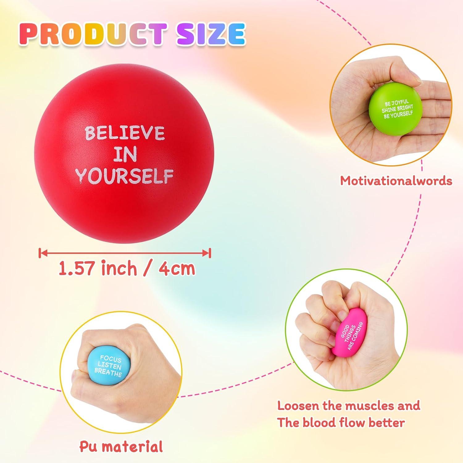 100 Pelotas Antiestrés Motivacionales SHQDD - Alivio Estrés 4 cm