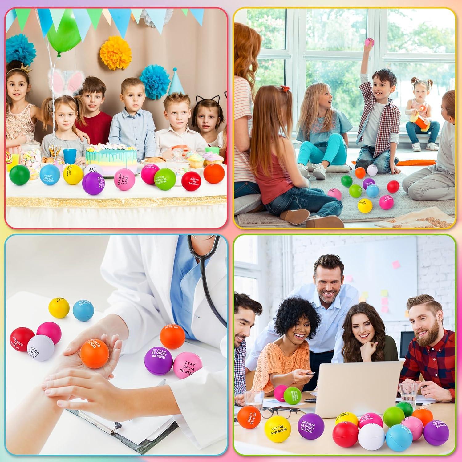 100 Pelotas Antiestrés Motivacionales SHQDD - Alivio Estrés 4 cm