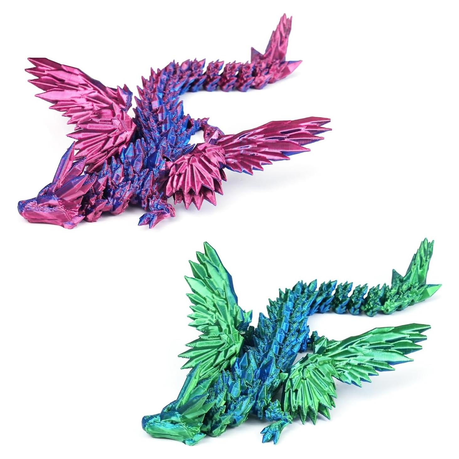 Dragón Articulado Impreso en 3D Bakira 17.78 cm - Juguete Antiestrés