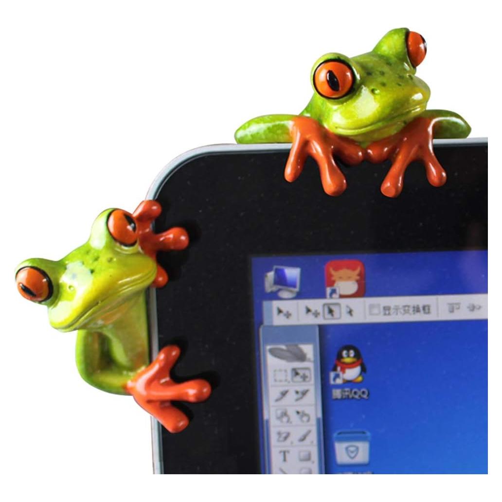 Figuras Decorativas de Rana MosBug - 2 Pcs Resina Ecológica