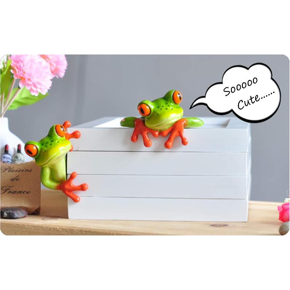 Figuras Decorativas de Rana MosBug - 2 Pcs Resina Ecológica