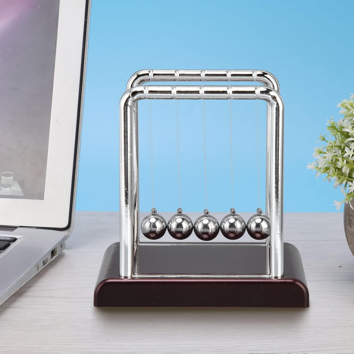Bola de Péndulo de Equilibrio Metal ABS - Juguete de Escritorio