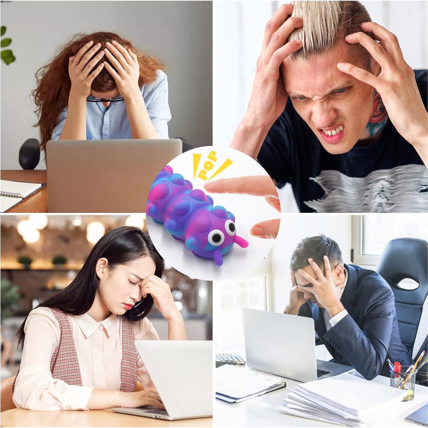 Juguete Antiestrés de Burbuja Pop MEIEST - Oruga 3D Multicolor