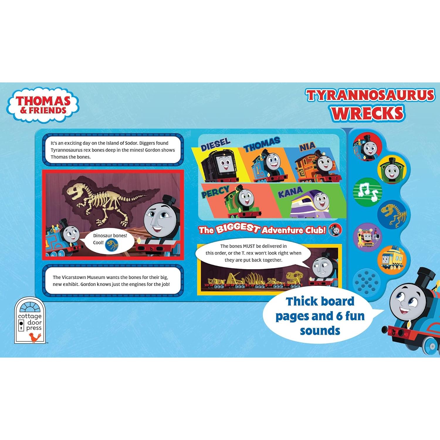 Thomas and Friends Tyrannosaurus Wrecks 6-Button Song and Sound Book: Sing and Read Toy Book for Thomas the Tank Engine