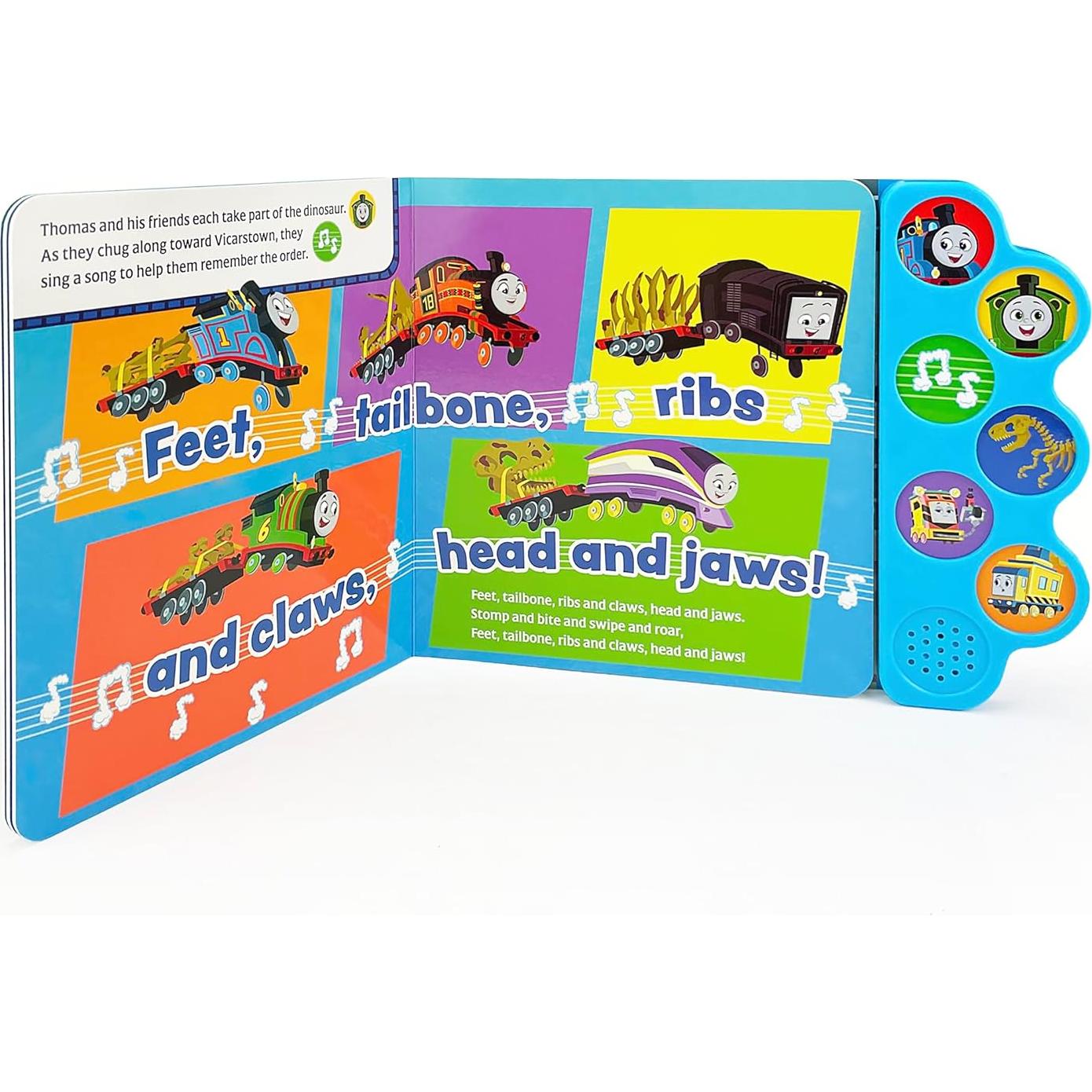Thomas and Friends Tyrannosaurus Wrecks 6-Button Song and Sound Book: Sing and Read Toy Book for Thomas the Tank Engine