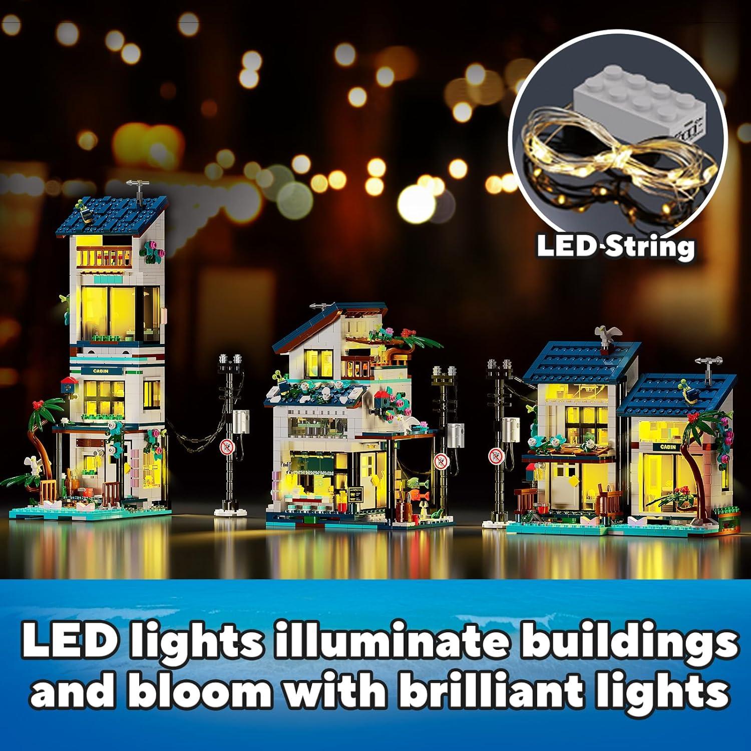 Conjunto de Construcción 3 en 1 JIUYONG Villa Costera Japonesa