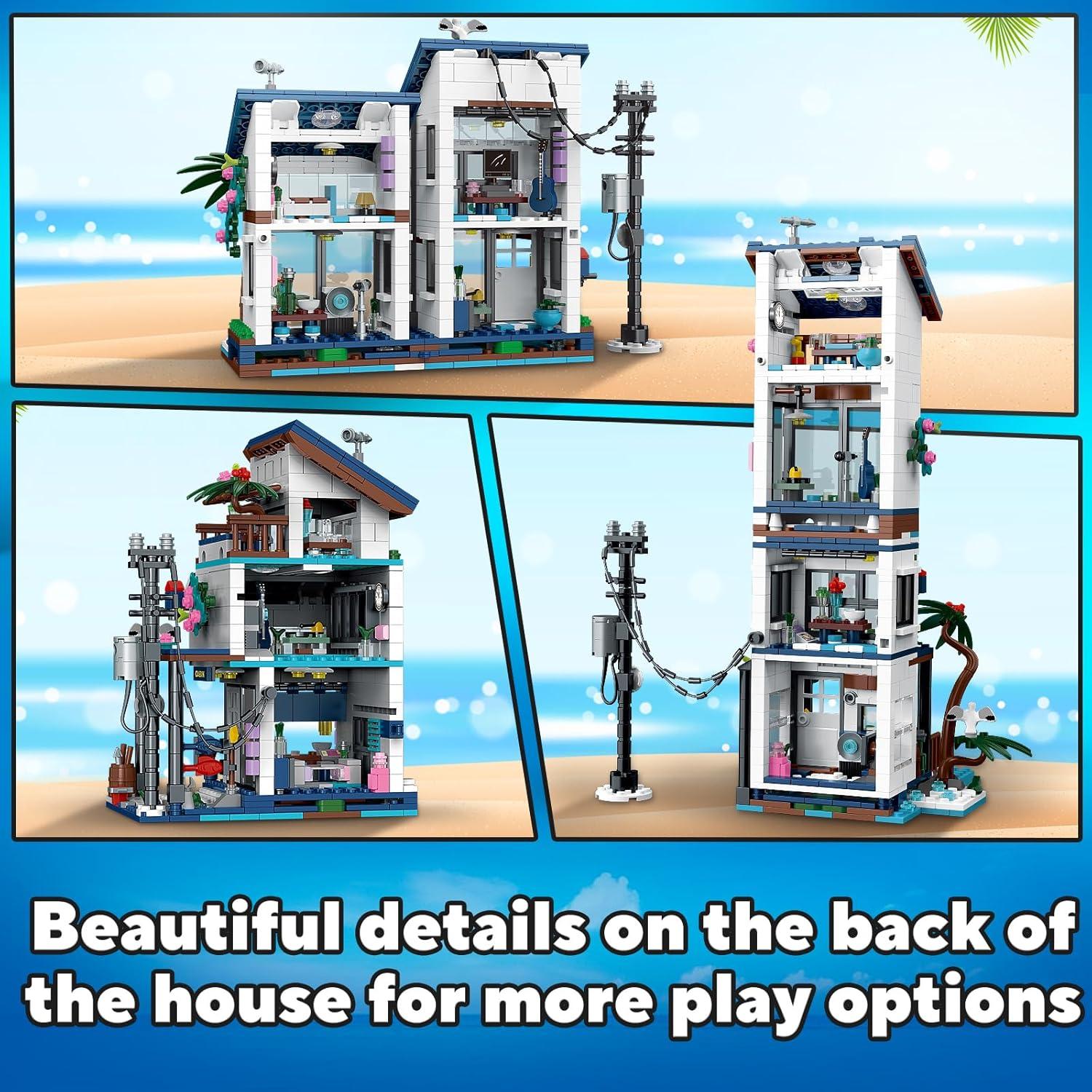 Conjunto de Construcción 3 en 1 JIUYONG Villa Costera Japonesa