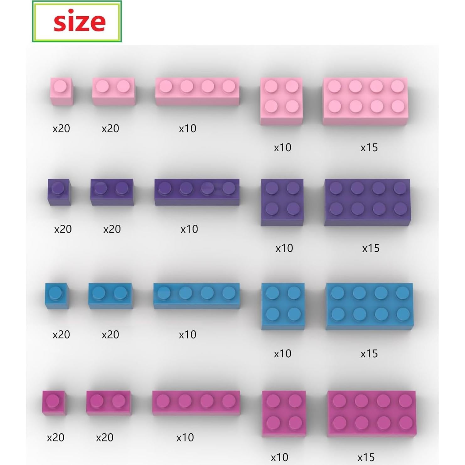300 Piezas Bloques de Construcción Ajuzolu para Niñas 6+