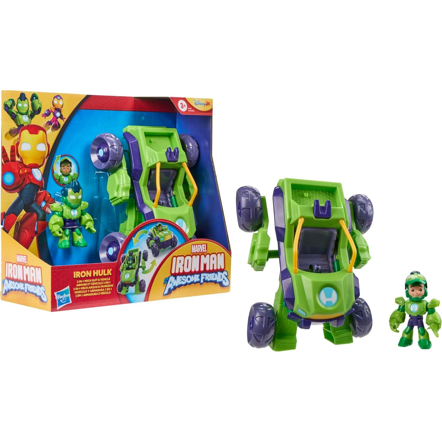 Iron Man y sus Amigos Increíbles - Vehículo 2-en-1 con Figura