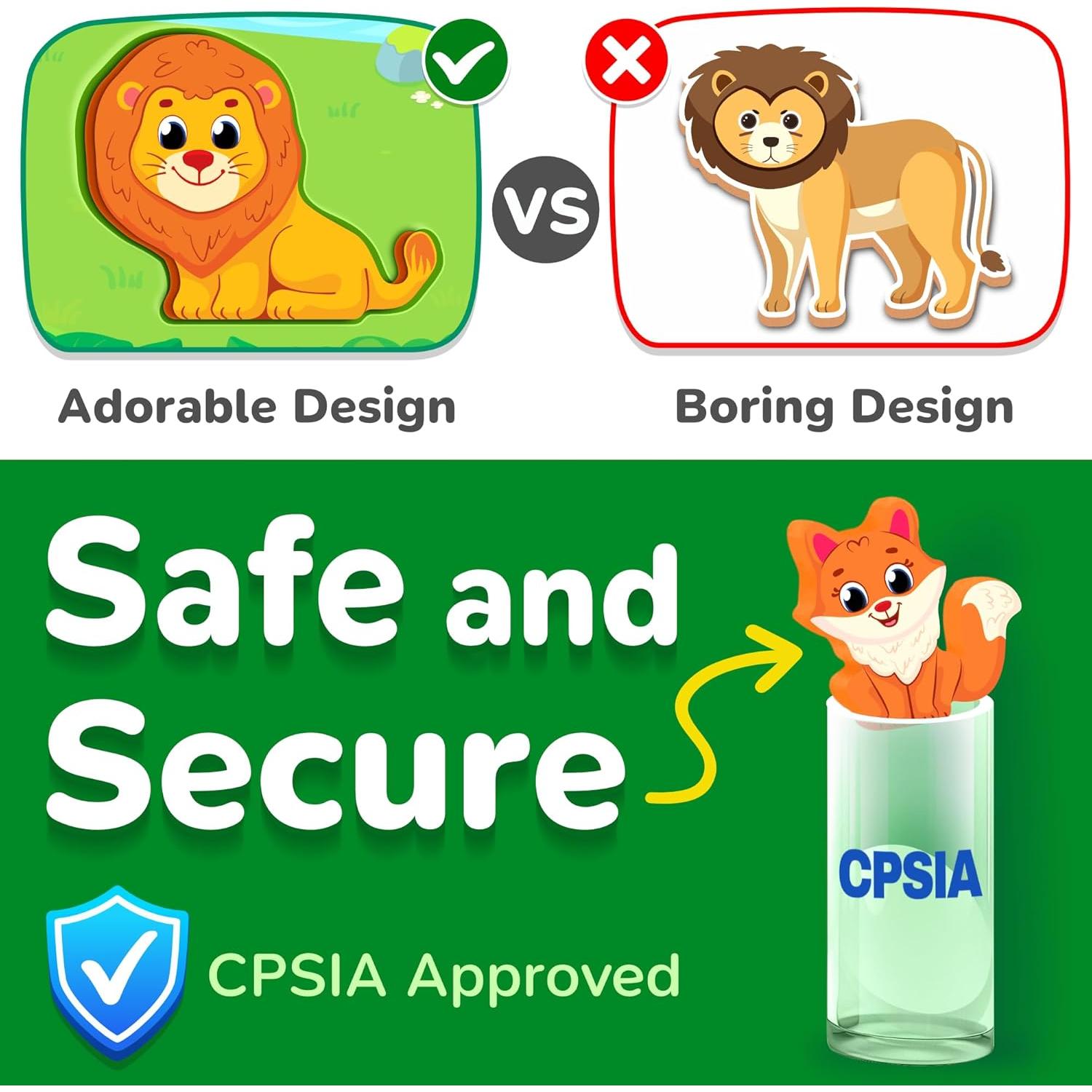 Rompecabezas de Madera Jumbo Lucas & Friends 30x22 cm Animales