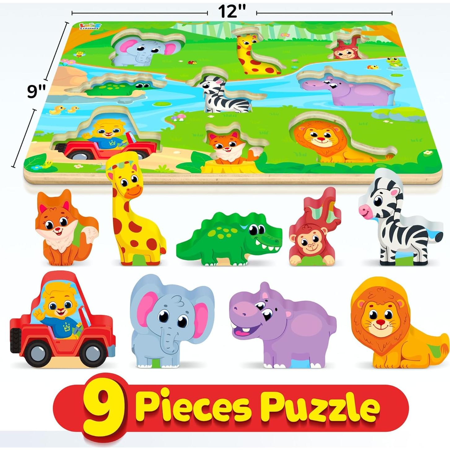 Rompecabezas de Madera Jumbo Lucas & Friends 30x22 cm Animales