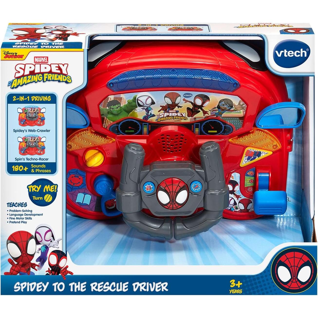 Conductor 2 en 1 VTech Spidey y sus amigos - Juguete educativo