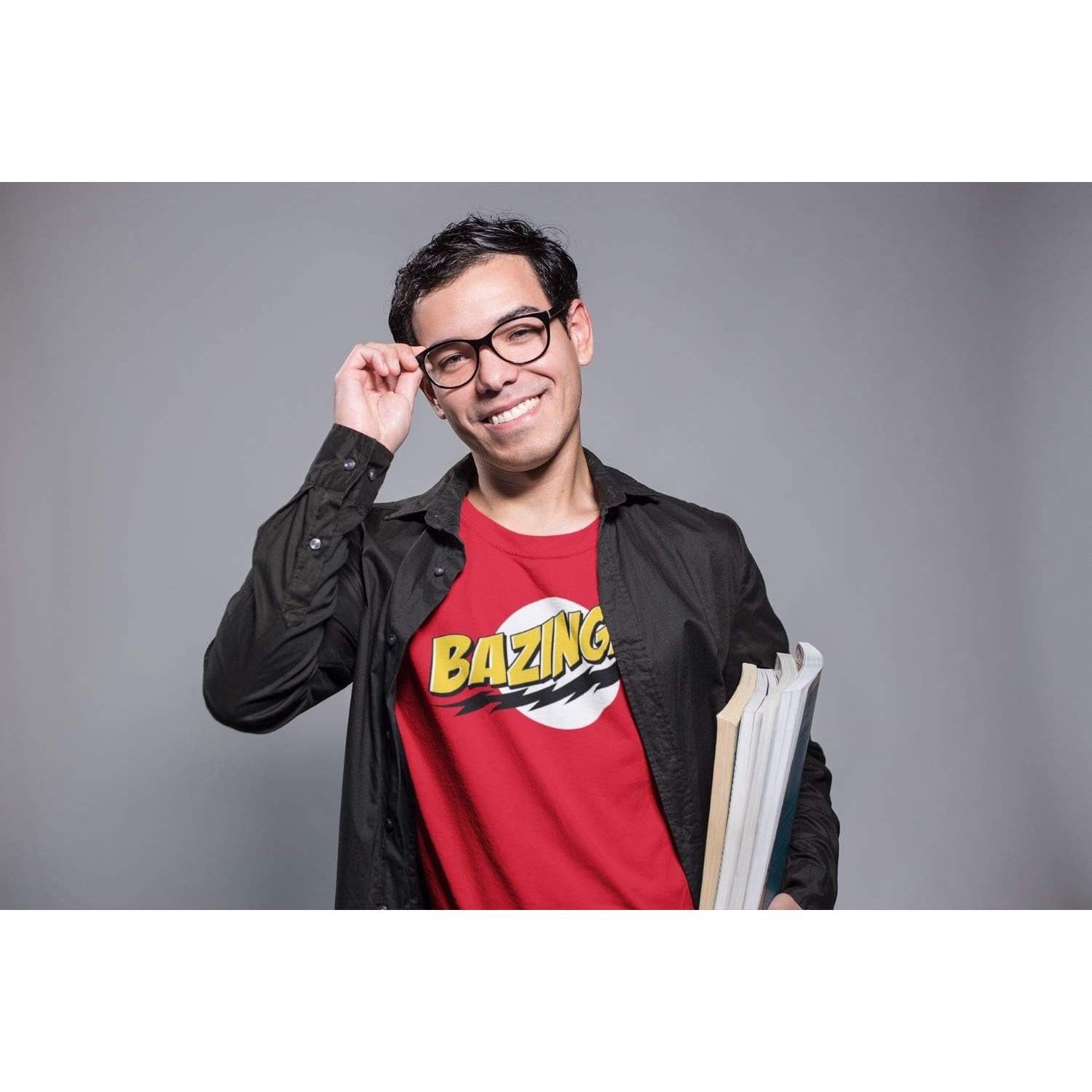 Camiseta Big Bang Theory Ripple Junction Roja para Hombres S-3XL