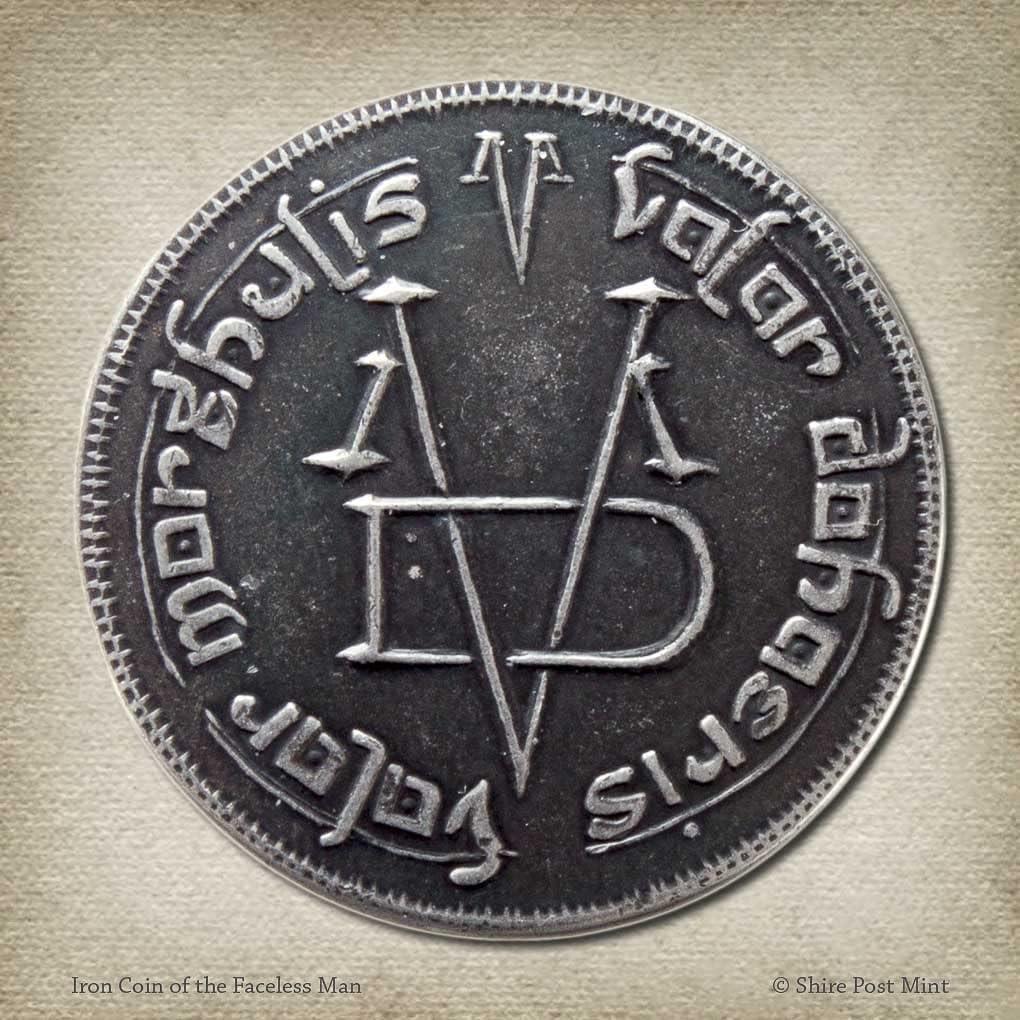 Moneda de Hierro Hombre Sin Rostro Shire Post 2.54 cm