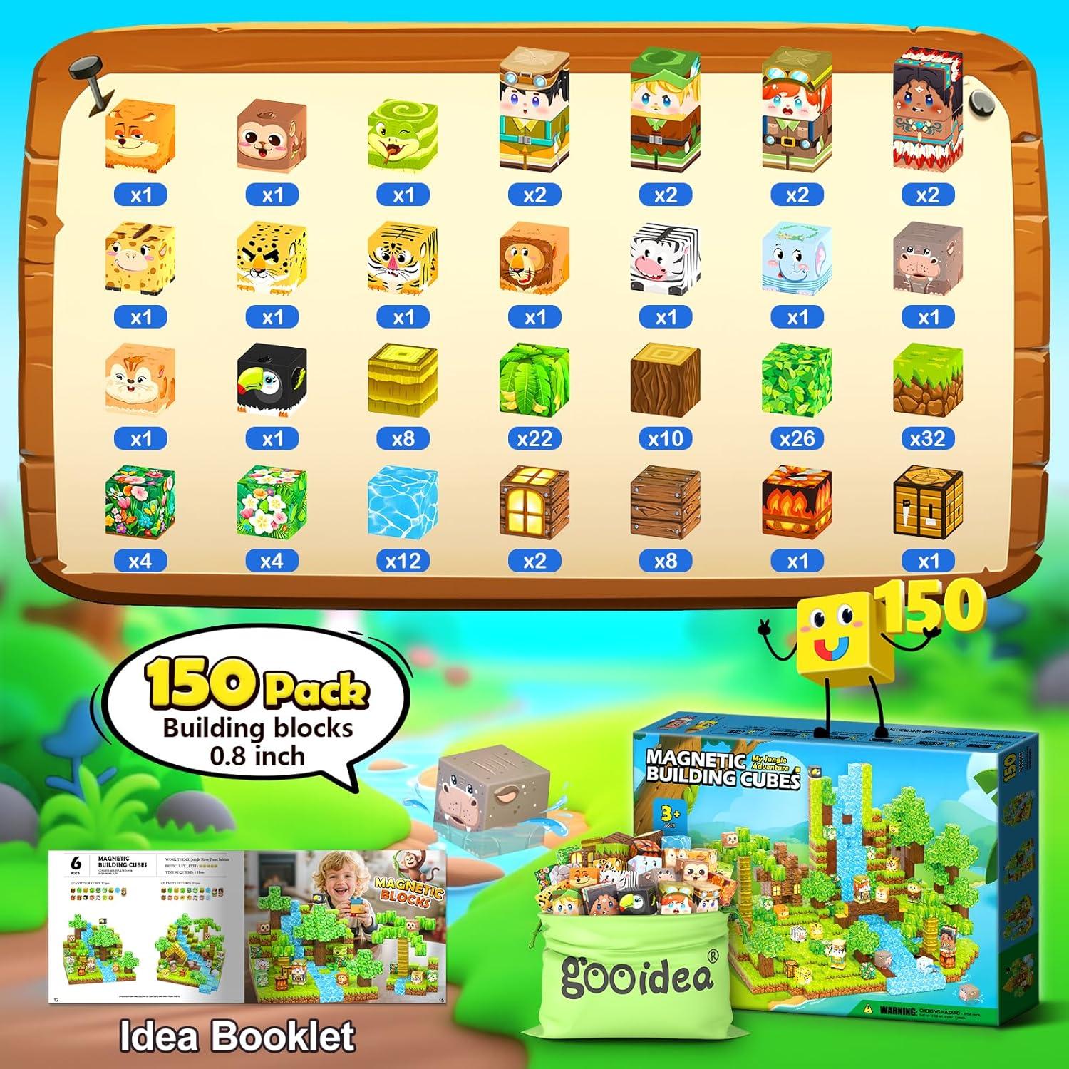 150 Bloques Magnéticos Goodiea - Juguete de Construcción STEM