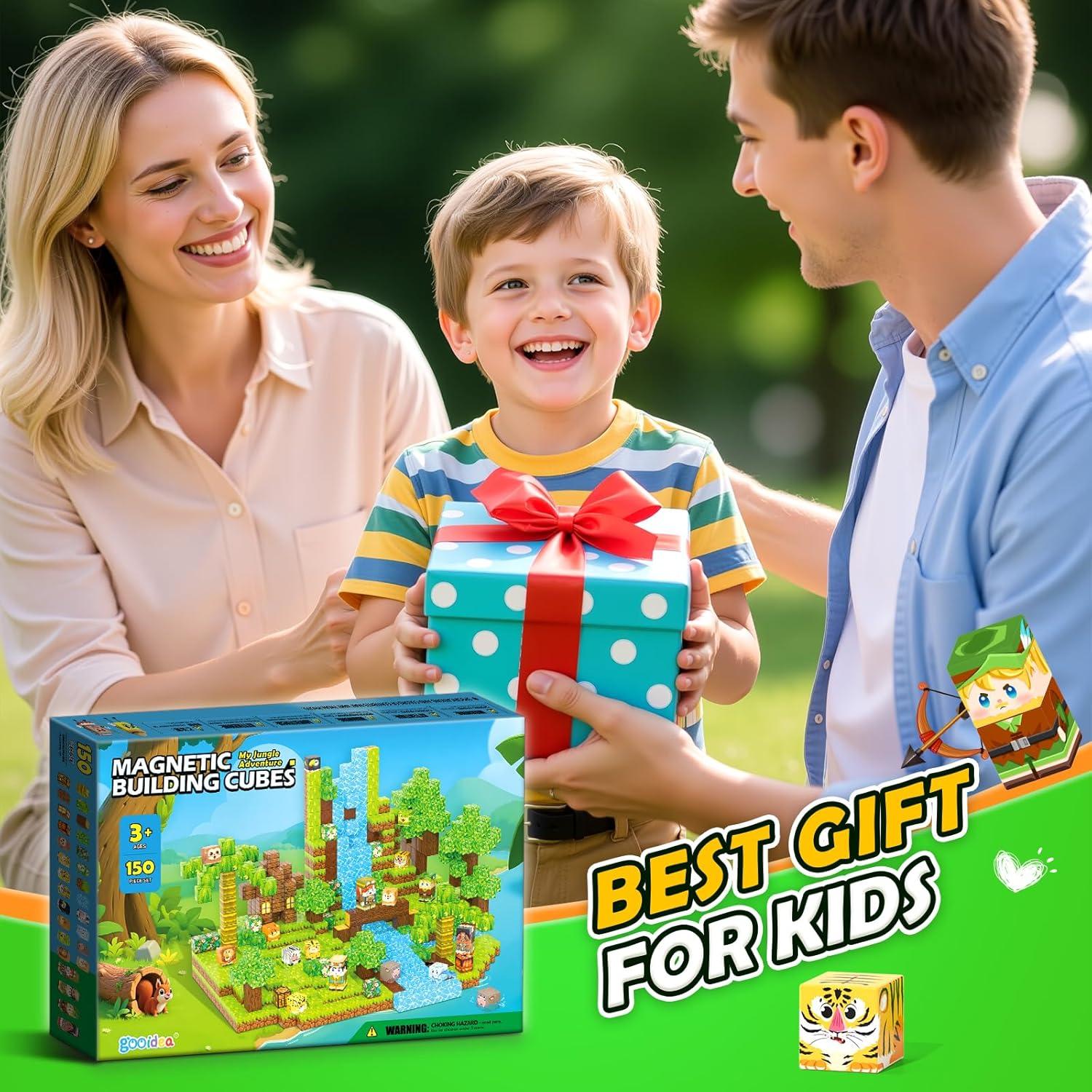 150 Bloques Magnéticos Goodiea - Juguete de Construcción STEM