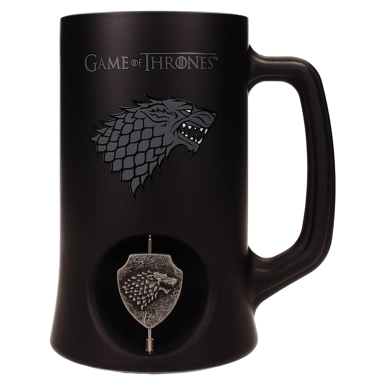 Stein de Vidrio Game of Thrones Stark con Emblema Rotatorio