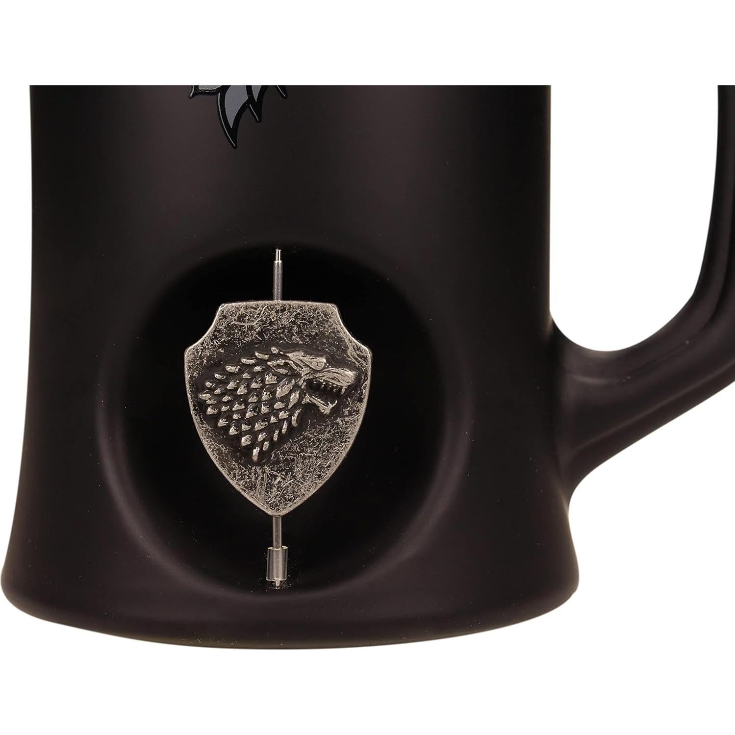 Stein de Vidrio Game of Thrones Stark con Emblema Rotatorio