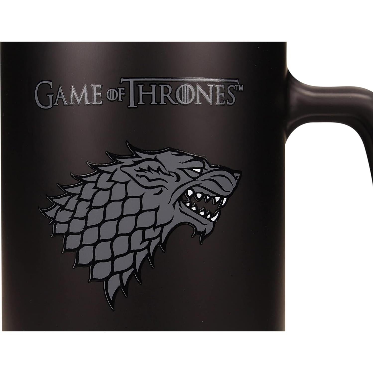 Stein de Vidrio Game of Thrones Stark con Emblema Rotatorio